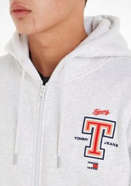 Tommy Jeans Kapuzensweatjacke TJM REG MODERN SPORT T ZIPTHRU mit großer Logostickerei hinten