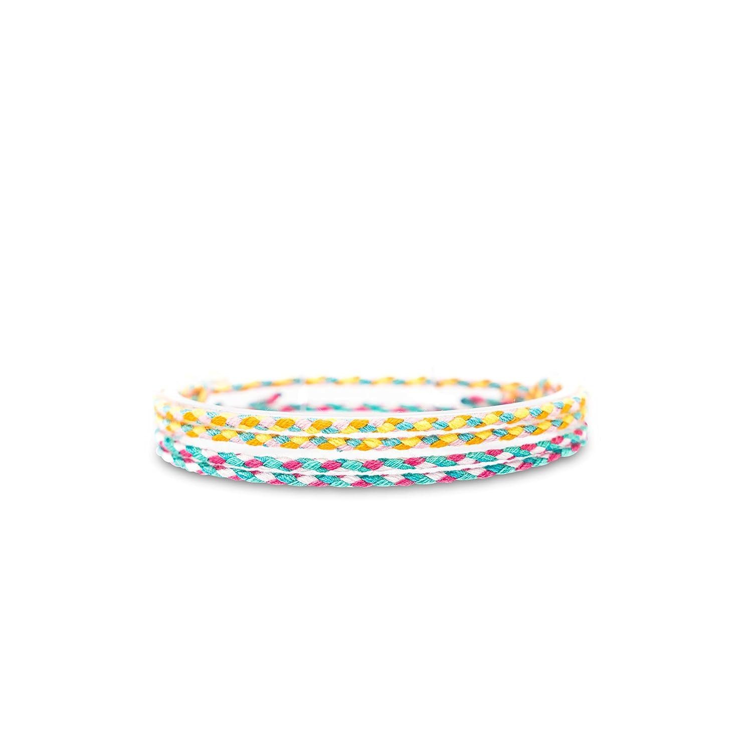 Made by Nami Freundschaftsarmband 2er Set Boho Surfer Armand Damen & Herren Geflochtenes Stoff Armband (Set, 2), Wasserfest & Verstellbar