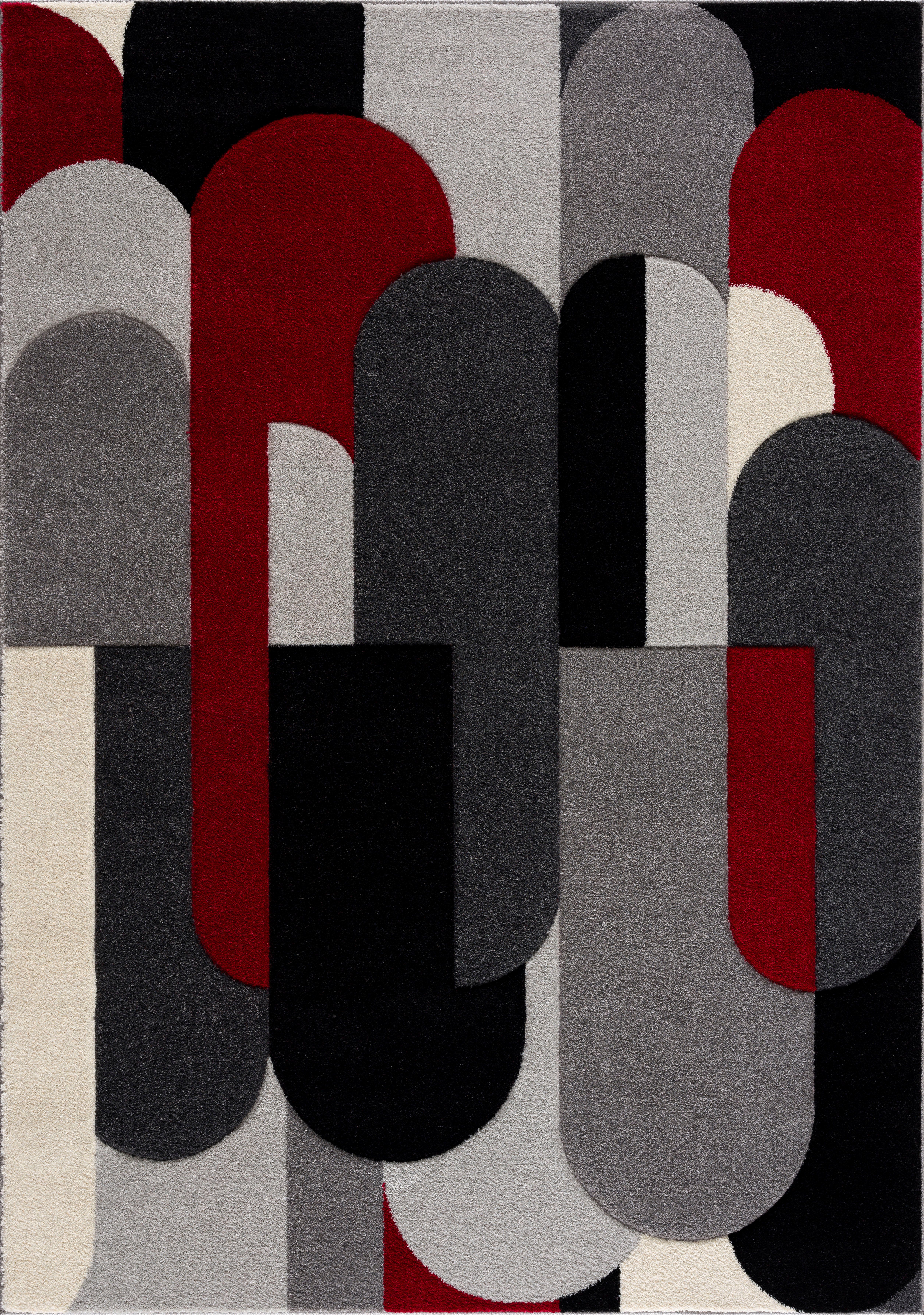Teppich Pautz, my Hoch-Tief-Effekt, mm, handgearbeiteter wende-Teppich Höhe: rot home, Konturenschnitt, 14 rechteckig