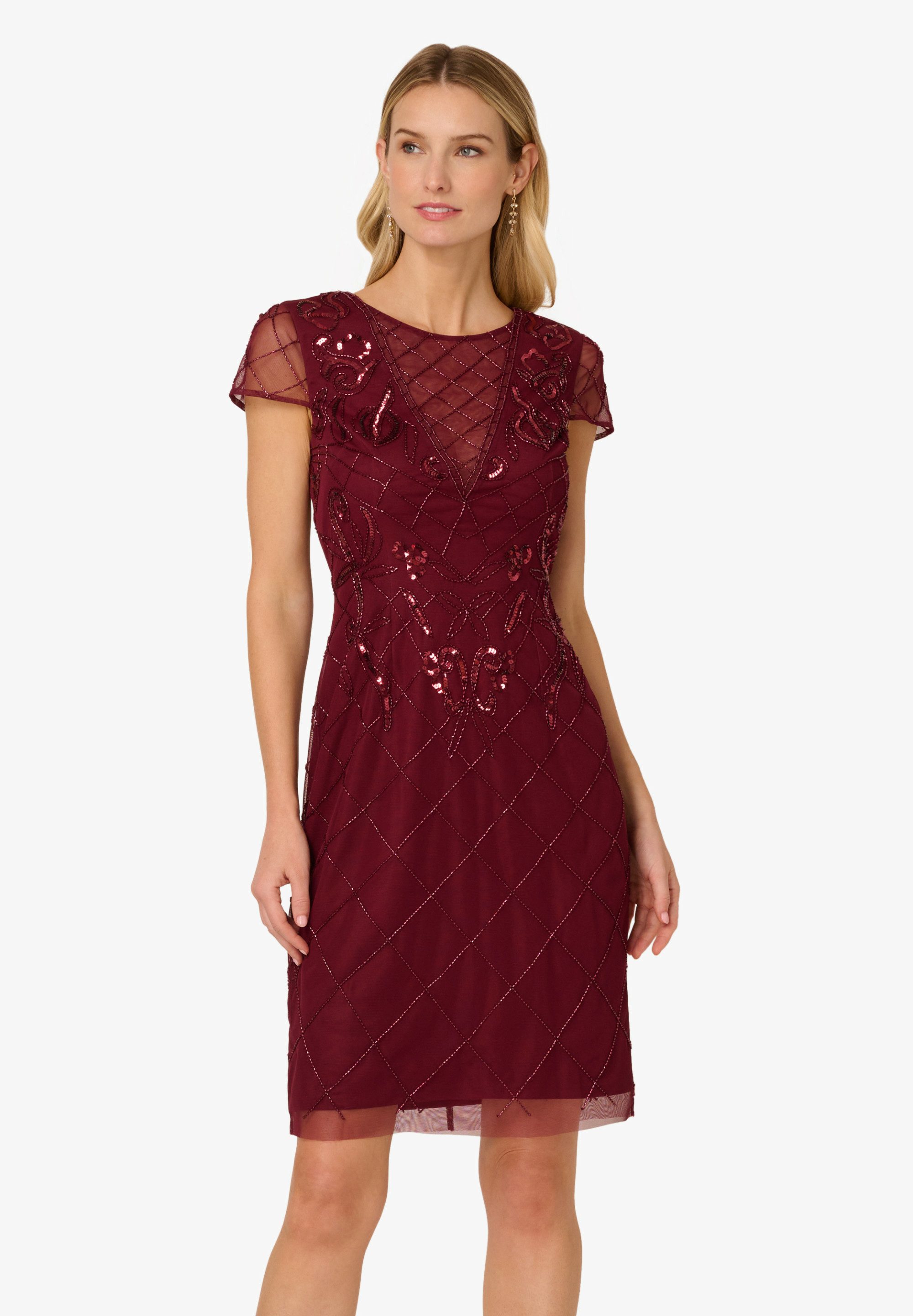 Adrianna Papell Abendkleid Bead Mesh Sheath Dress Glamourös, schimmernd, st günstig online kaufen