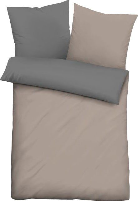 Biberna Wendebettwäsche Alma in Gr. 135x200, 155x220 oder 200x200 cm, Linon, 2 teilig, Bettwäsche aus Baumwolle, Reißverschluss, Bettwäsche mit Wendeoptik – Bild 3 von 5