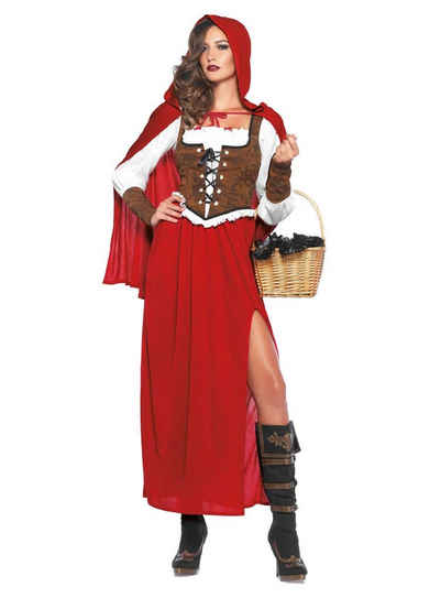 Leg Avenue Kostüm Märchen Rotkäppchen, Edles Märchenkostüm für Karneval, Fasching und Mottoparty