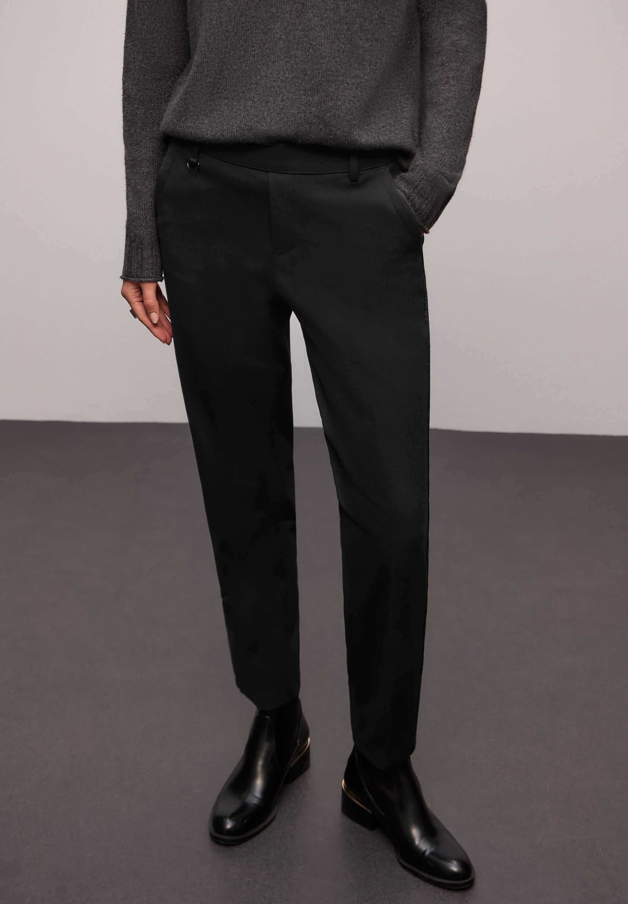 STREET ONE Jerseyhose mit Tape-Detail günstig online kaufen