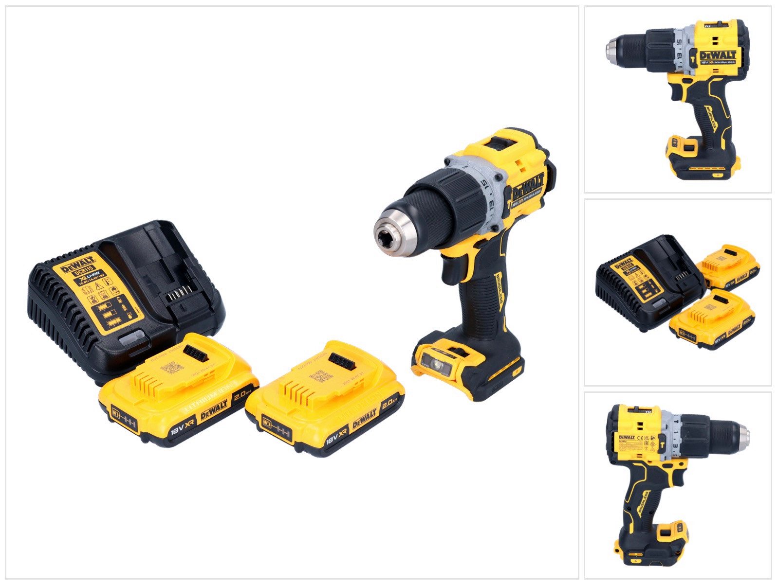 DeWalt Schlagbohrmaschine DCD 805 D2 Akku Schlagbohrschrauber 18 V 90 Nm Brushless + 2x Akku 2