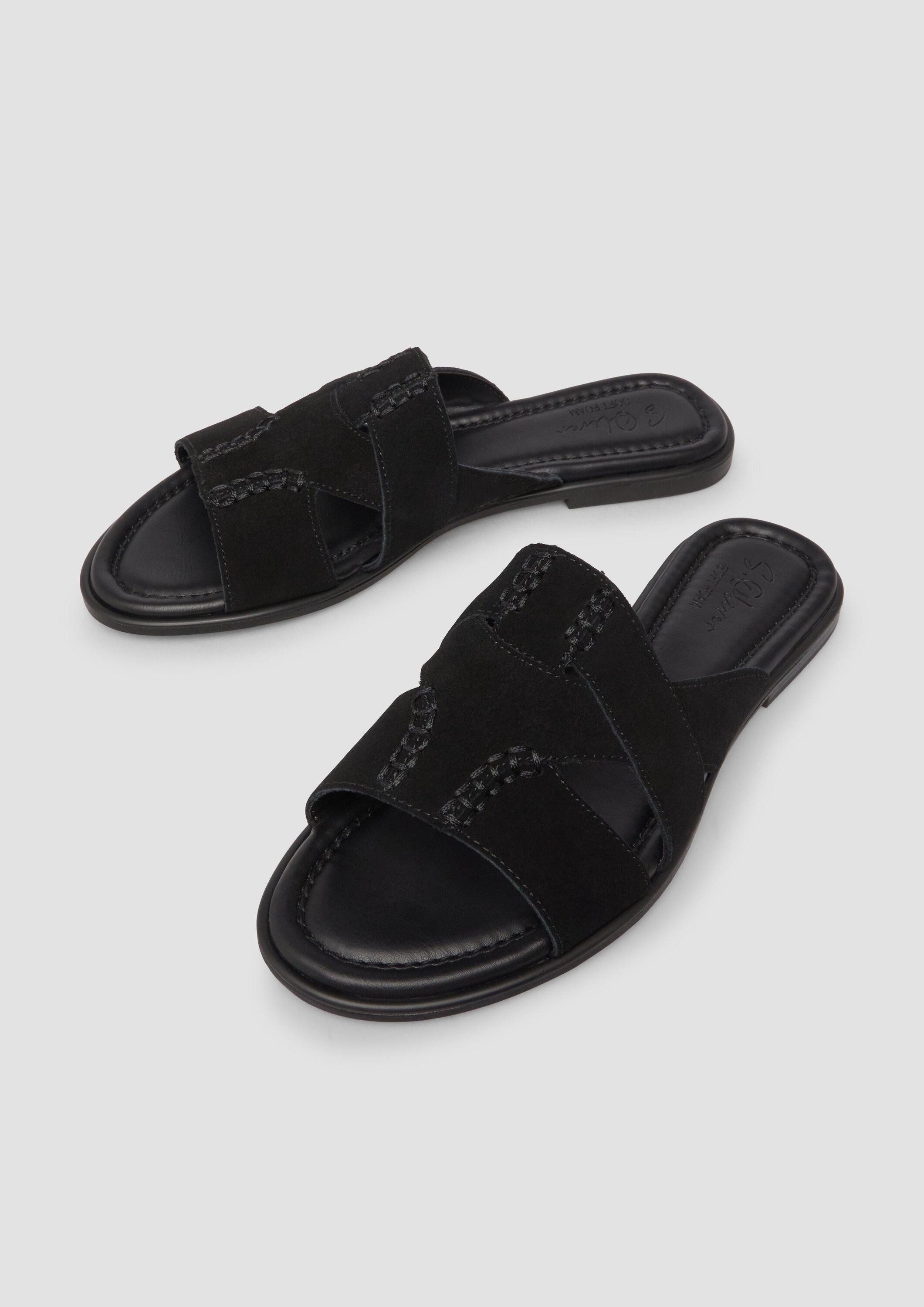 s.Oliver Sandalen Sandale Sandalen aus Veloursleder