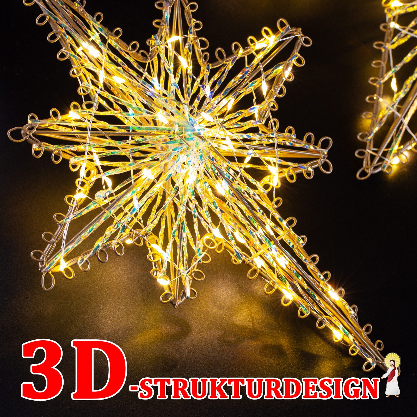 Elegear LED Dekolicht Faltbar weihnachtsstern, 50/60 LEDs weihnachtsdeko fe günstig online kaufen