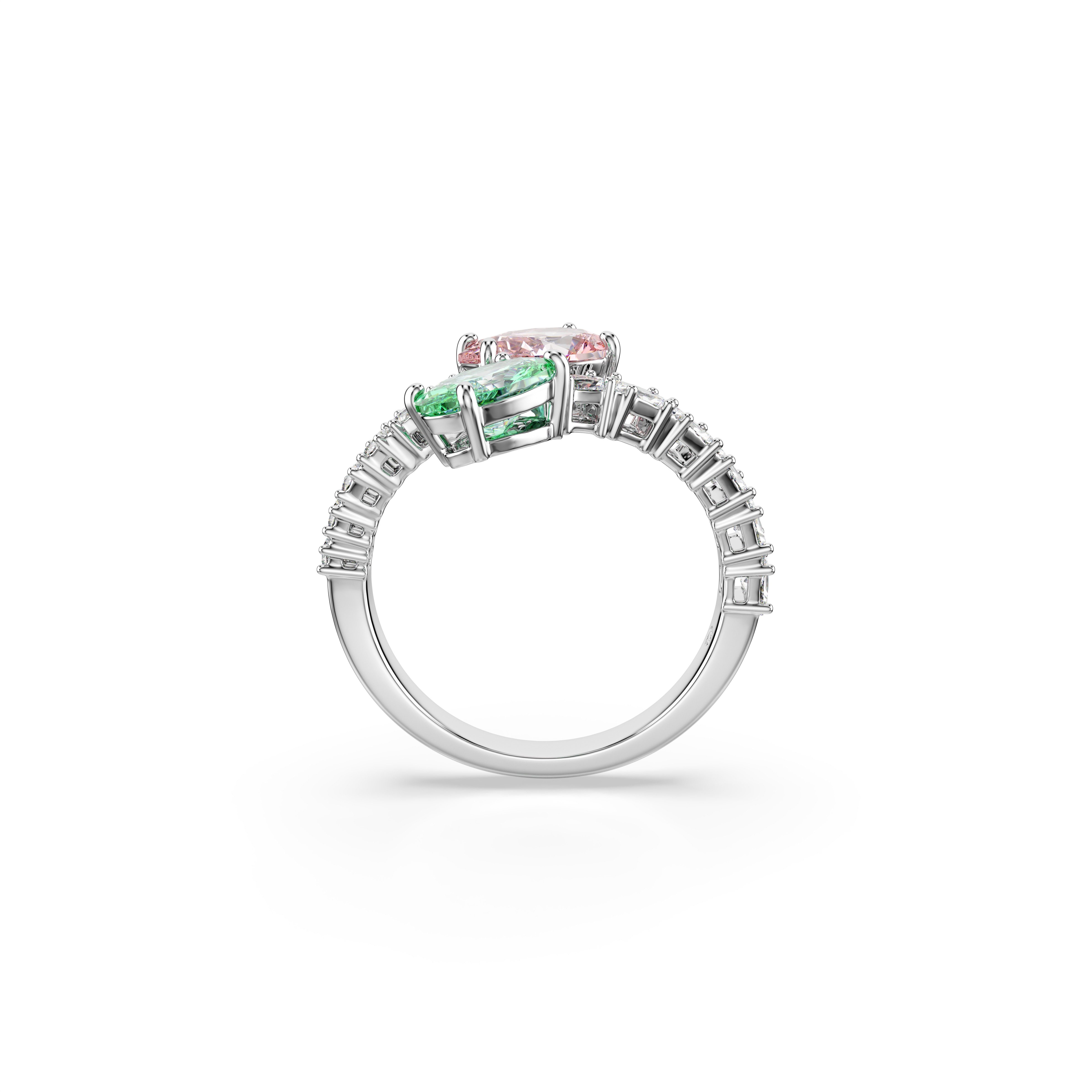 Swarovski Fingerring Schmuck Geschenk Capsule Ring, mit Swarovski® Kristall, Zirkonia (synth)