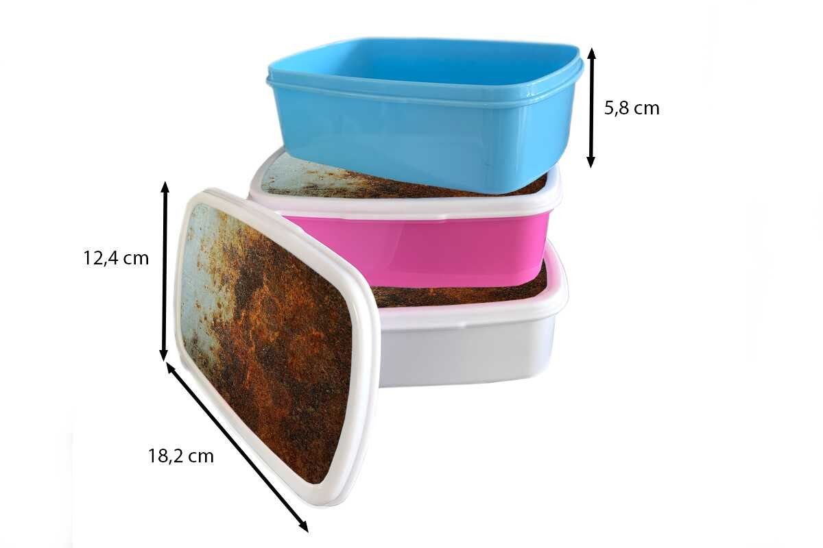 Brotdose, Eisen für Jungs und Mädchen Kunststoff, für MuchoWow weiß Rost, - Lunchbox (2-tlg), und Kinder - Brotbox Bleche Erwachsene,