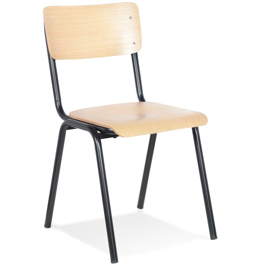 KADIMA DESIGN Esszimmerstuhl PARVATI Klassisch Stuhl mit Lehne Helles Wood Helles Holz