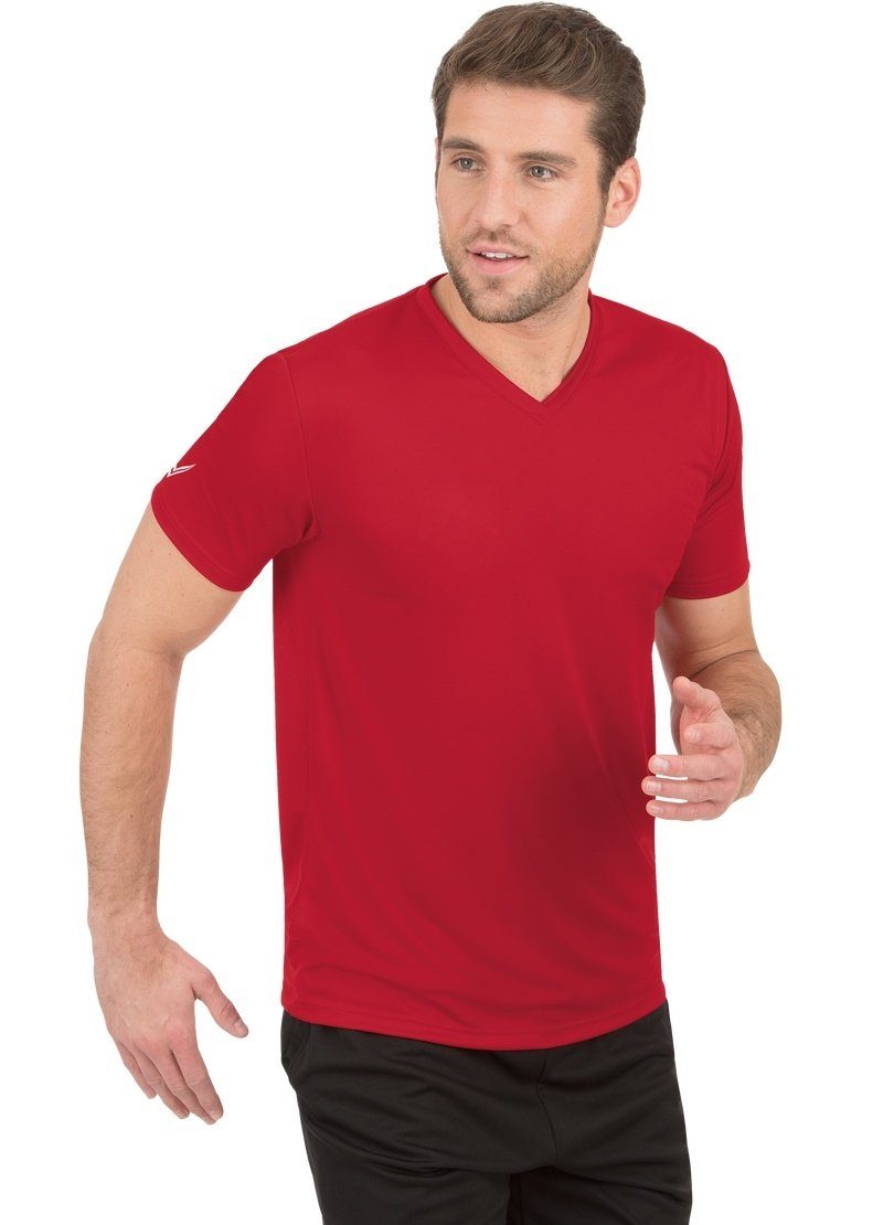 TRIGEMA COOLMAX® V-Shirt kirsch Trigema T-Shirt