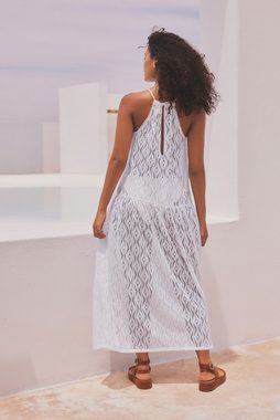 Next Strandkleid Maxi-Sommerkleid mit Häkelbesatz aus Jersey (1-tlg)