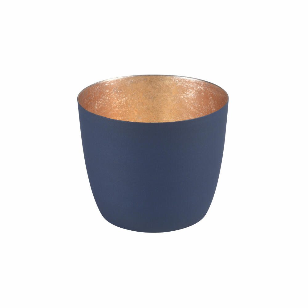 Giftcompany Windlicht Madras M Midnight Blue, Gold, H 8.5 cm
