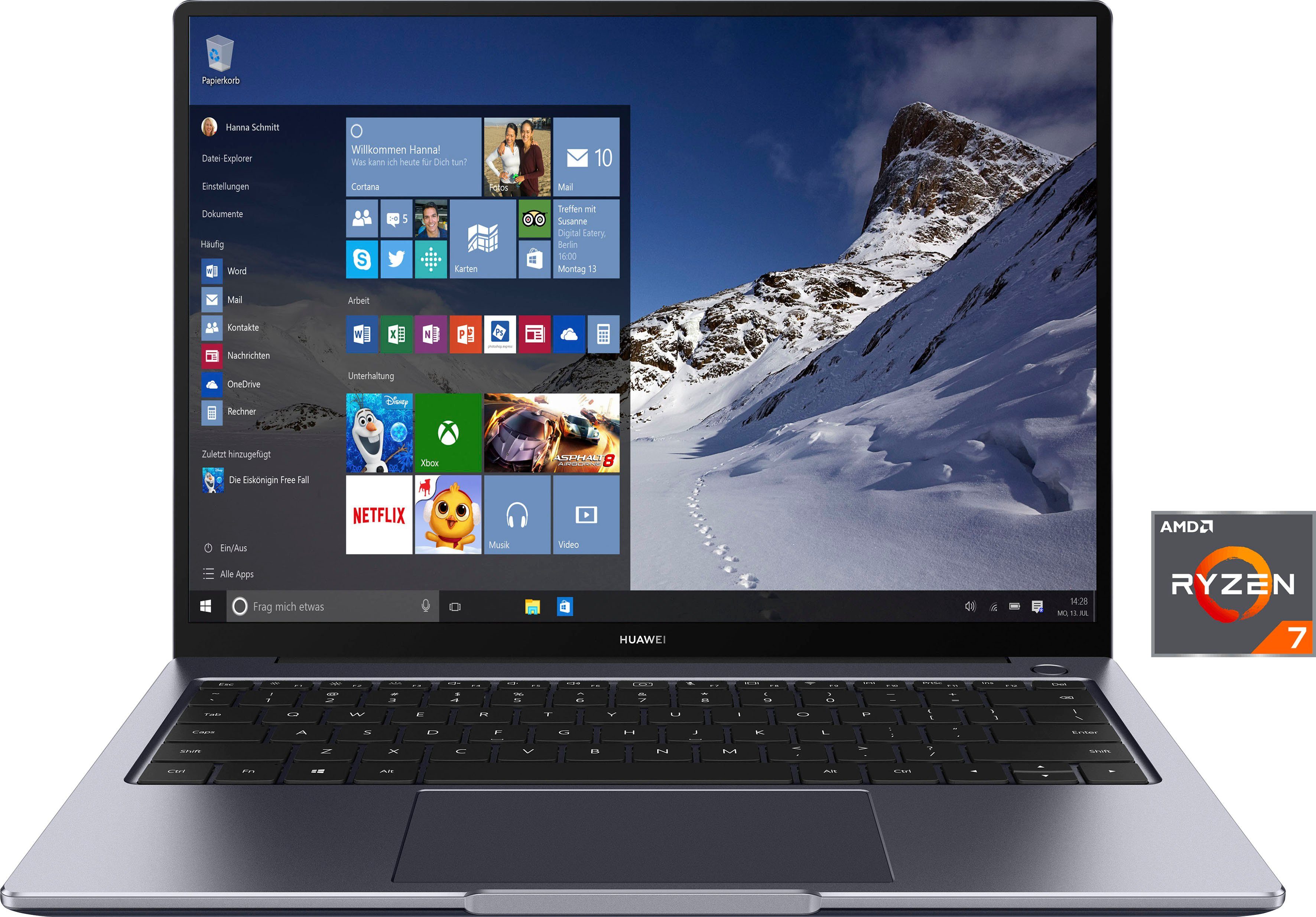 Huawei MateBook 14 Notebook (35,56 cm/14 Zoll, AMD Ryzen 7 4800H ...