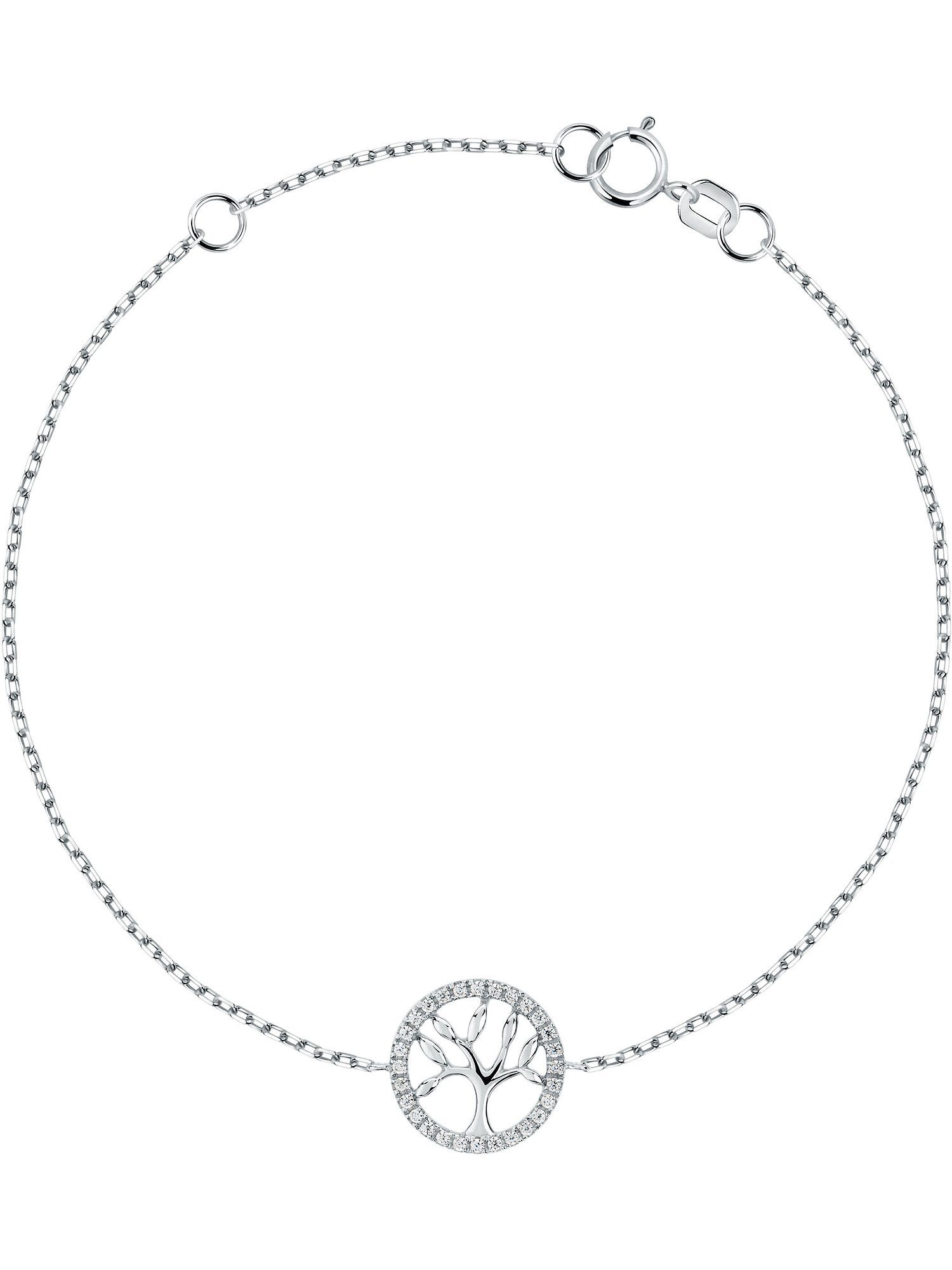 FAVS Silberarmband FAVS Damen-Armband 375er Weißgold 28 Zirkonia