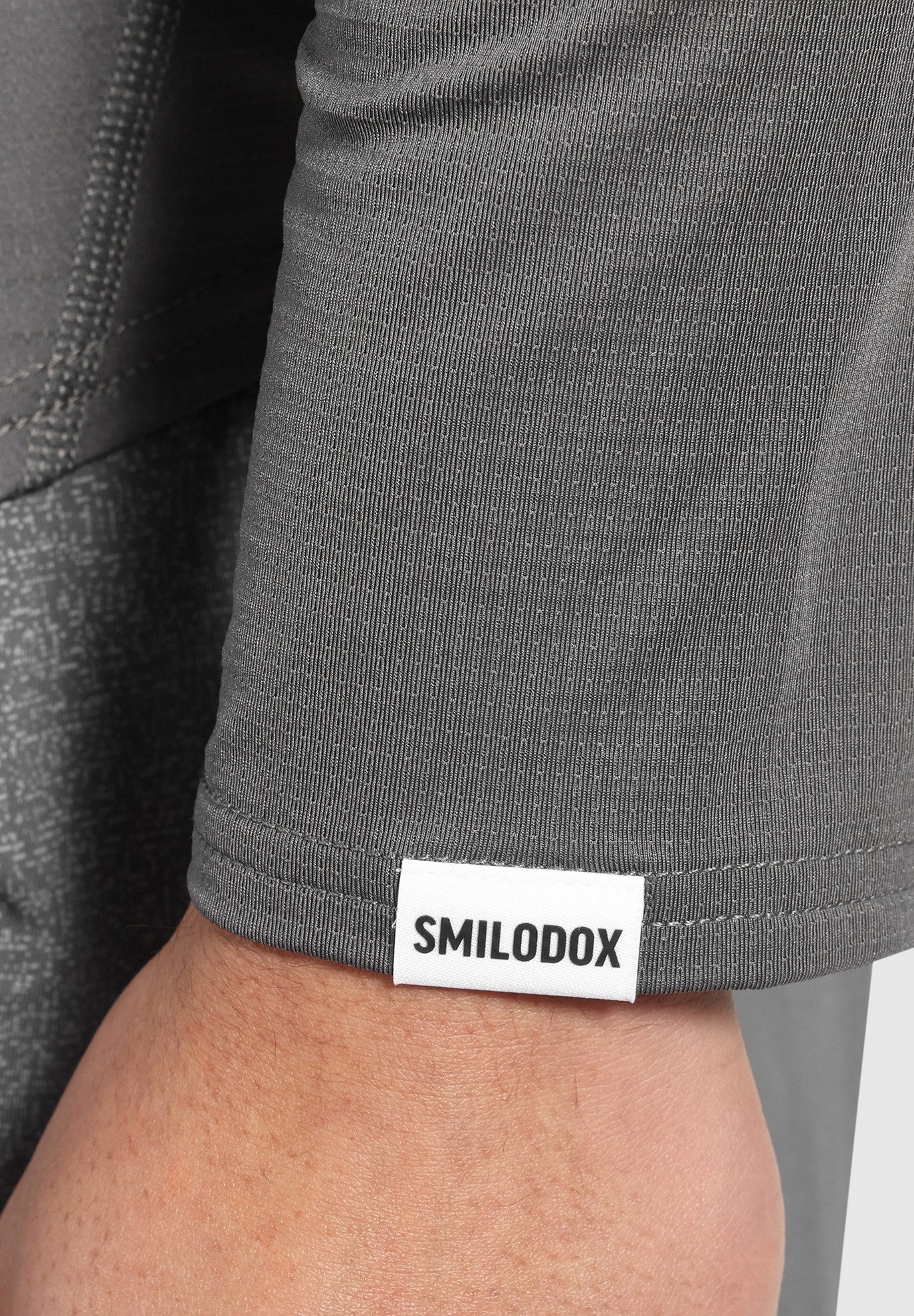 Smilodox Longsleeve Powerfit, Slim Fit Atmungsaktives Langarmshirt Schnelltrocknendes strapazierfähiges Funktionsshirt, Sport Laufen Gym