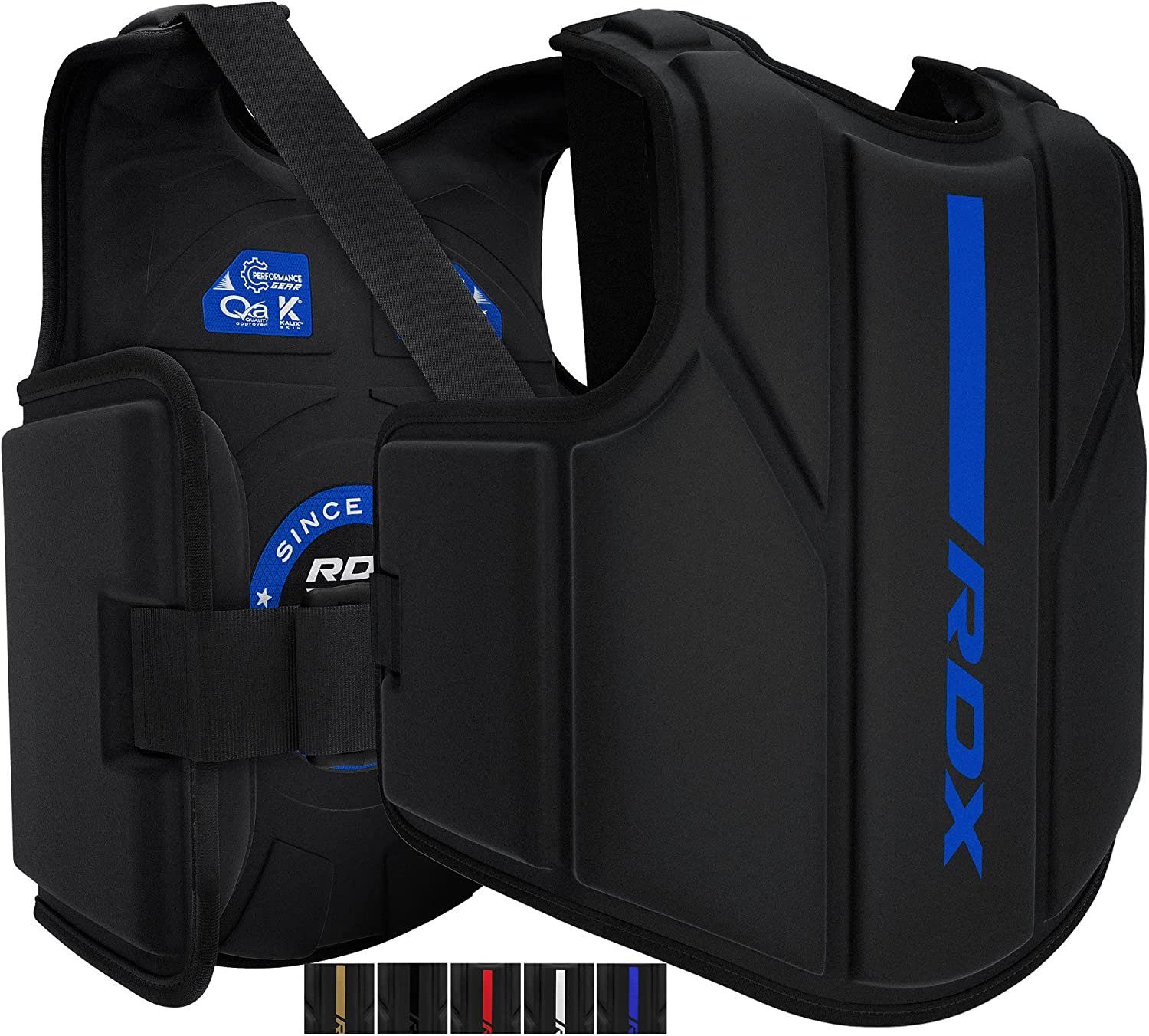 RDX Sports Brustprotektor RDX Body Protection Martial Arts, Chest Guard Bauchschutz Kickboxen Blue