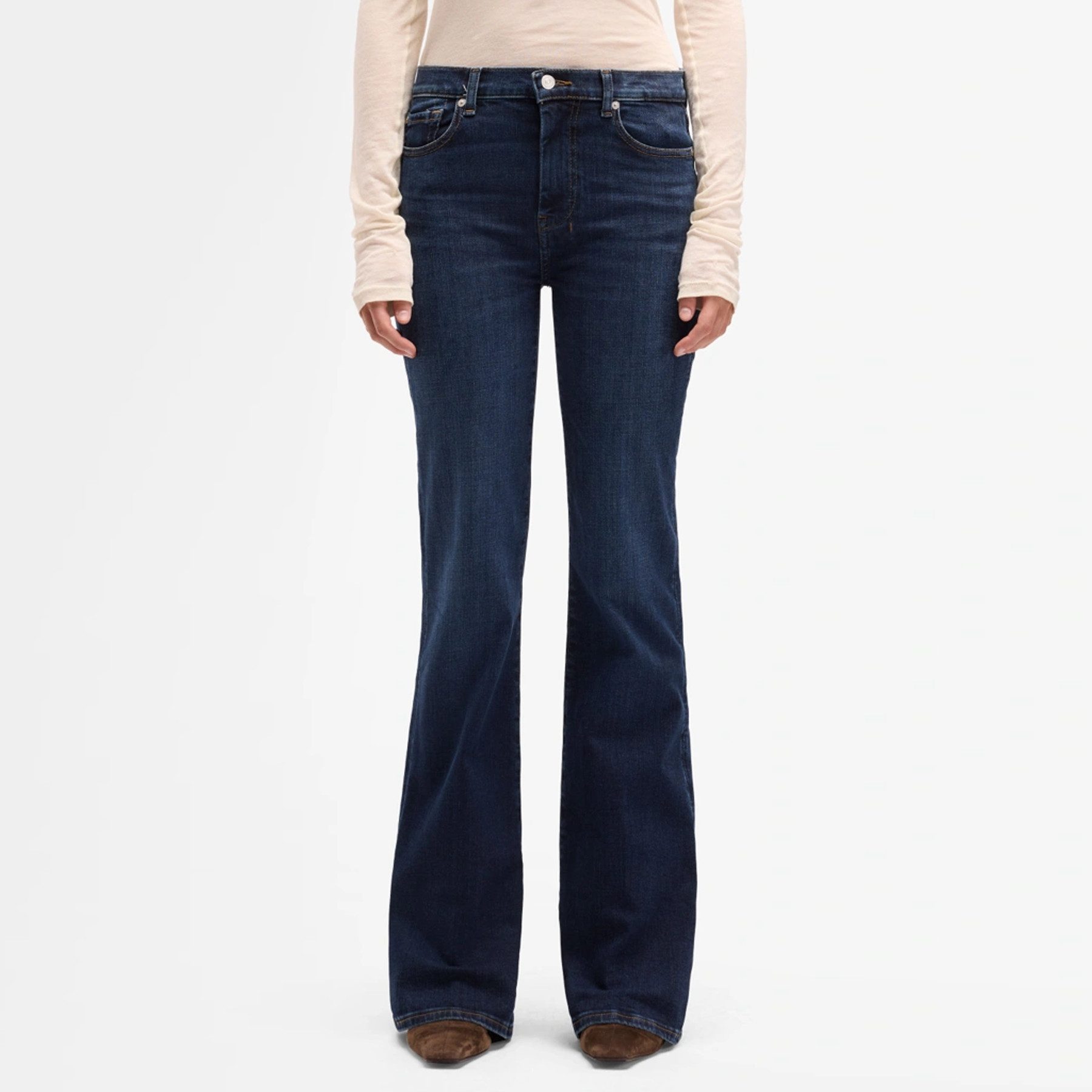 SEVEN FOR ALL MANKIND 5-Pocket-Jeans SEVEN FOR ALL MANKIND Jeans DOJO MIDNIGHT FADE Mid Waist - Blau