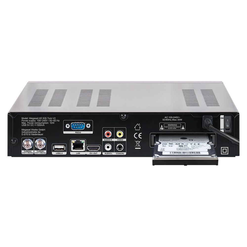 Stream Megasat Satellitenreceiver 1TB Sat Festplatte Live Receiver intern HD HDTV 935 V2 Twin