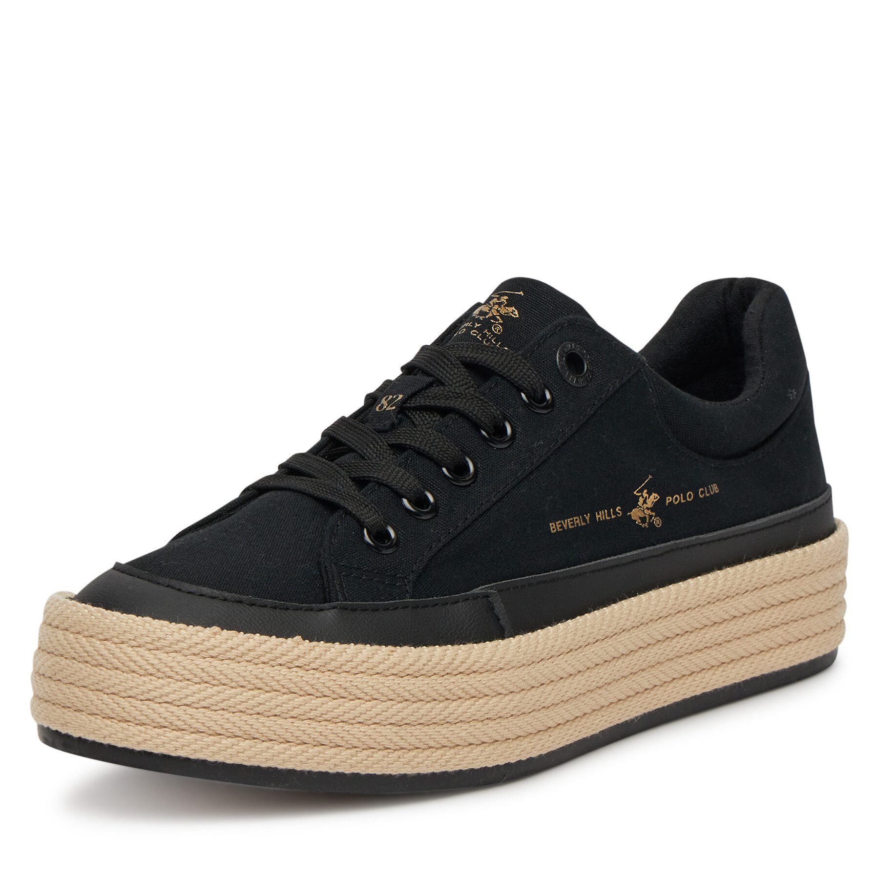 BEVERLY HILLS POLO CLUB Beverly Hills Polo Club Damen-Sneaker, Schwarz Sneaker