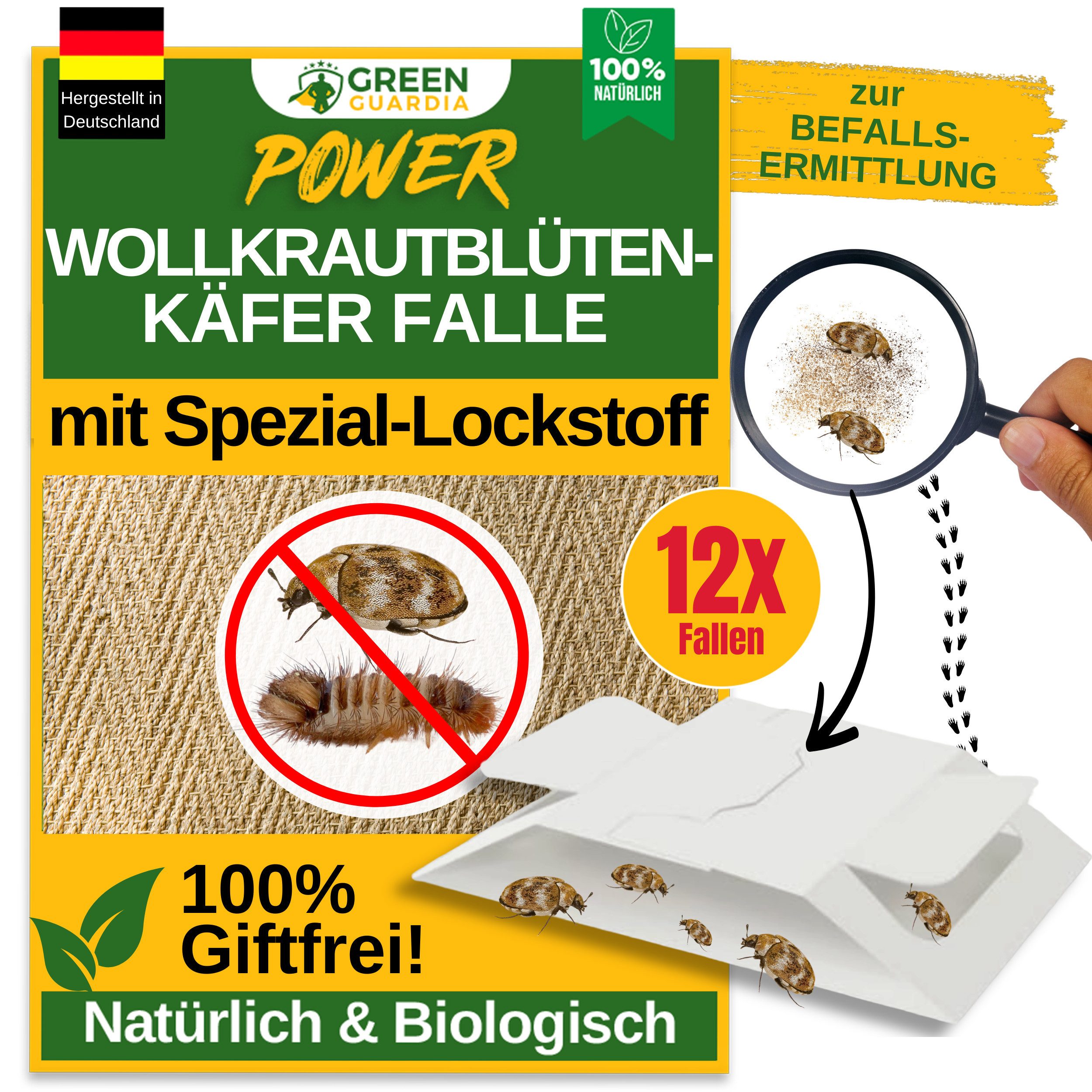 Insektenfalle Wollkrautblütenkäfer Falle mit Spezial-Lockstoff - insektizidfrei