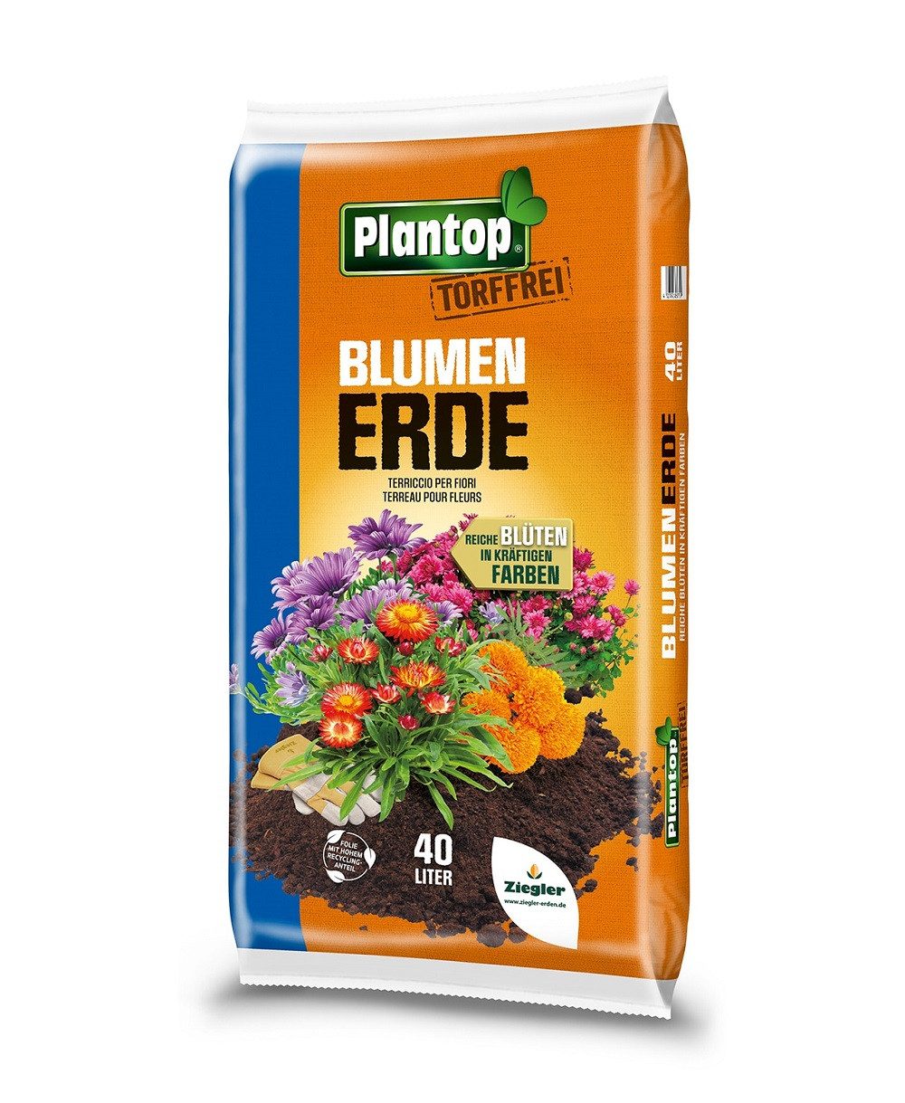 Blumenerde Plantop Blumenerde torffrei 40 L