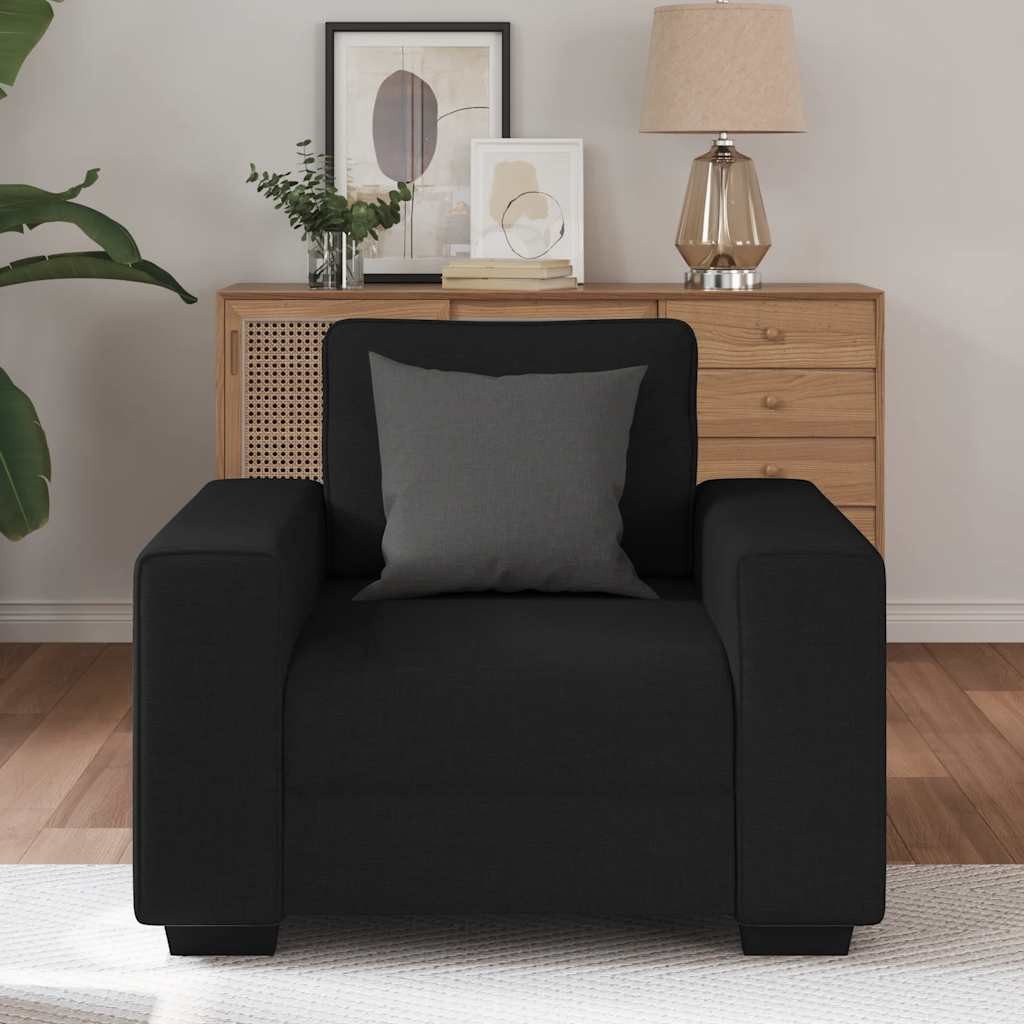 vidaXL Sofa Sessel Schwarz 60 cm Stoff günstig online kaufen