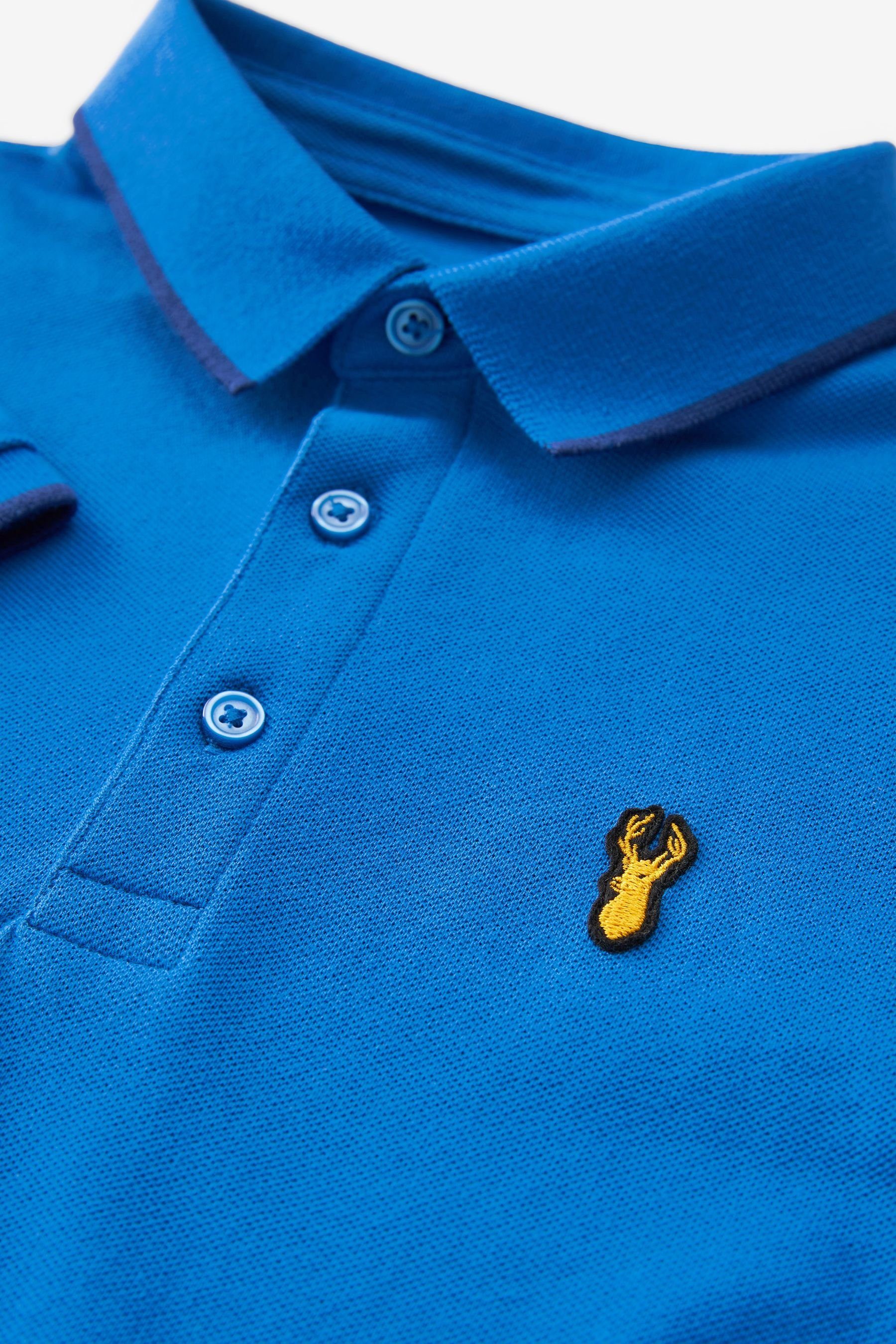 Kurzärmeliges Poloshirt Cobalt (1-tlg) Next Blue Polo-Shirt