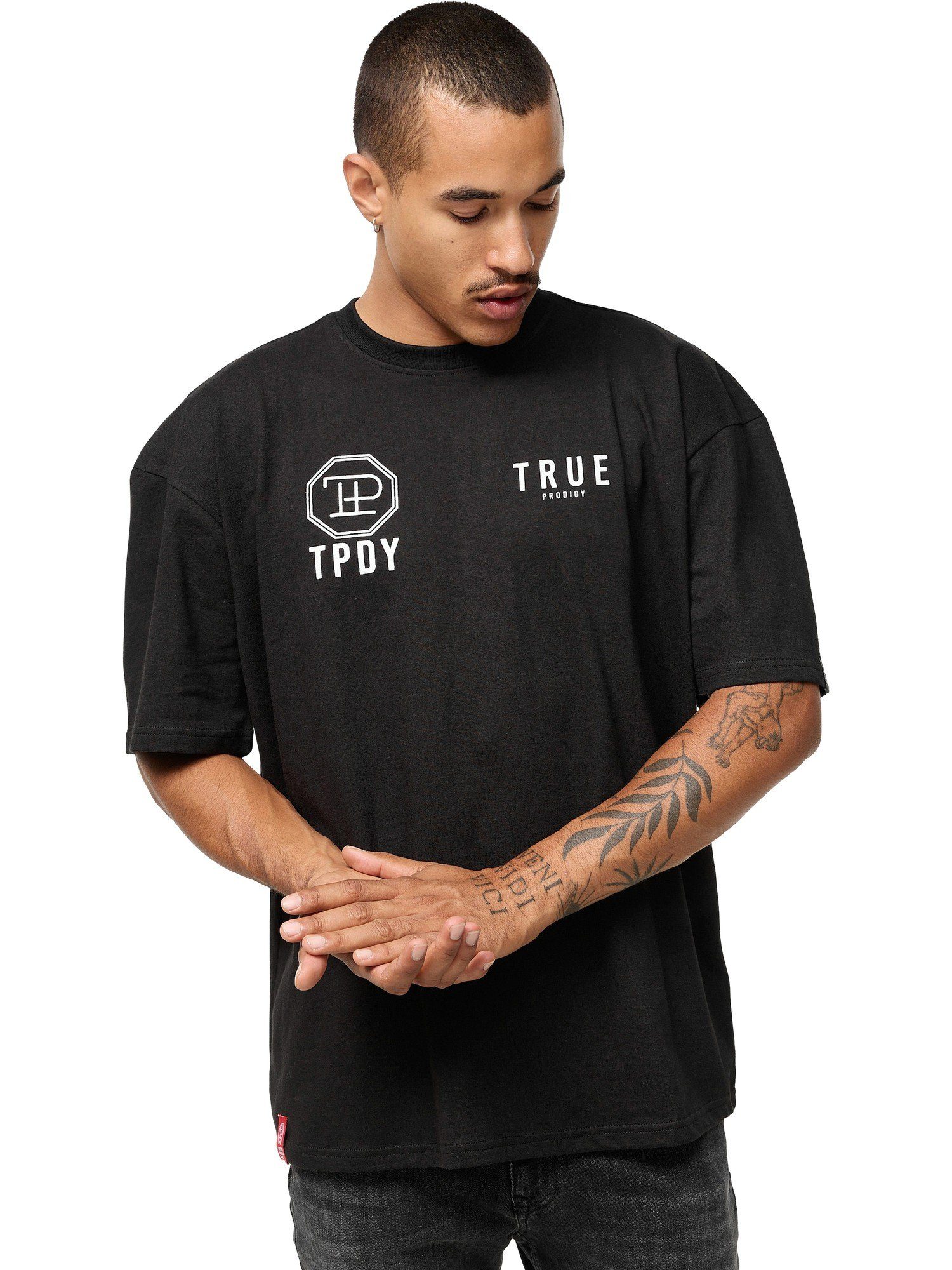 trueprodigy Oversize-Shirt Eren Logoprint Rundhals dicker günstig online kaufen