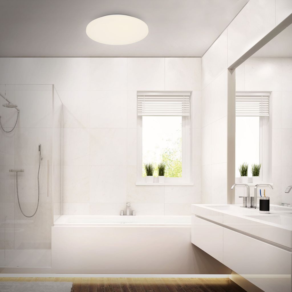 Briloner Leuchten LED Deckenleuchte Deckenlampe Wohnzimmer Badezimmer IP44 warmweiß 3758316, LED fest integriert, 3000K - Warmweiß
