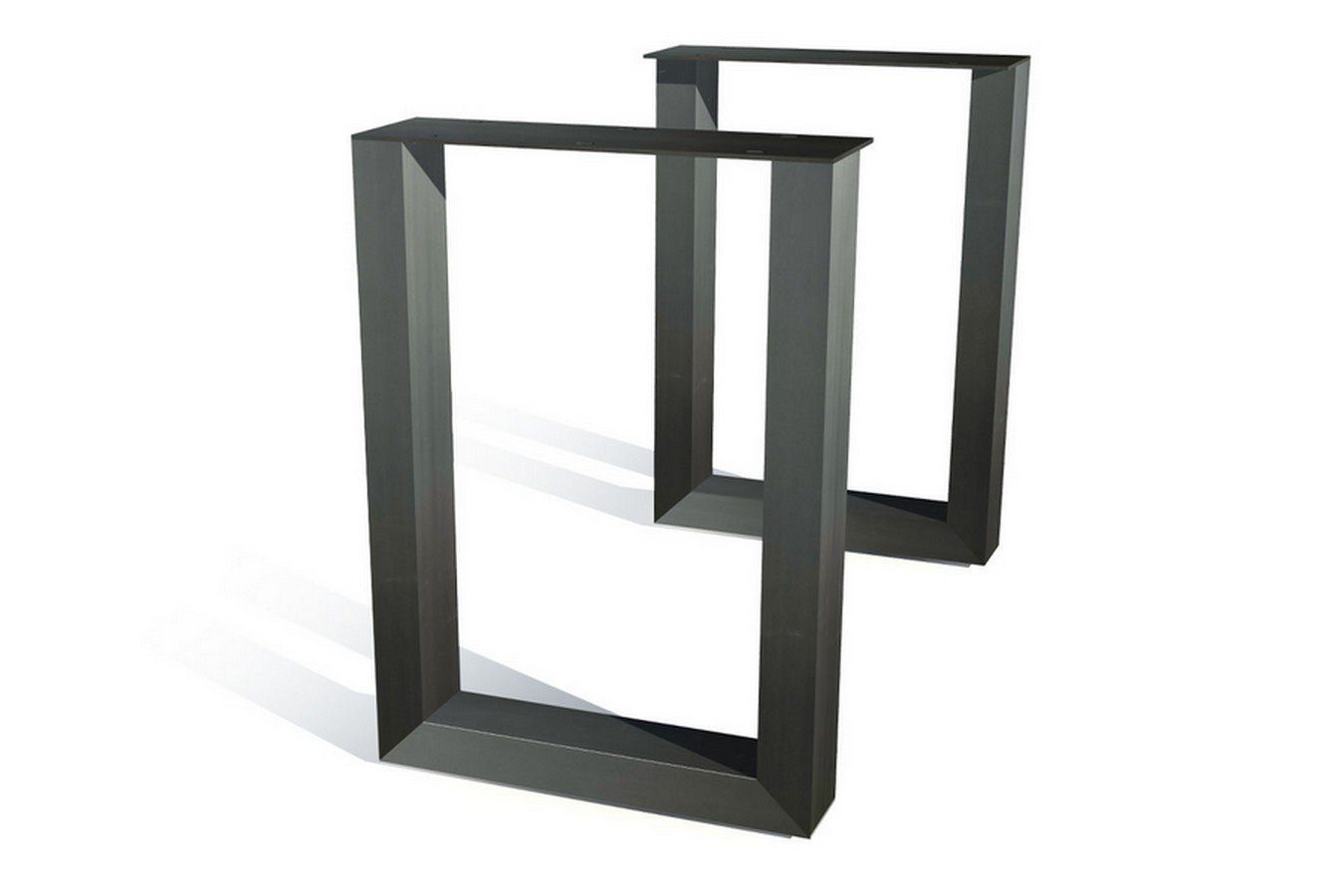 Tischhelden Tischbein »Tischgestell 2-er Set U-Form Griseo dunkelgrau mat«  online kaufen | OTTO
