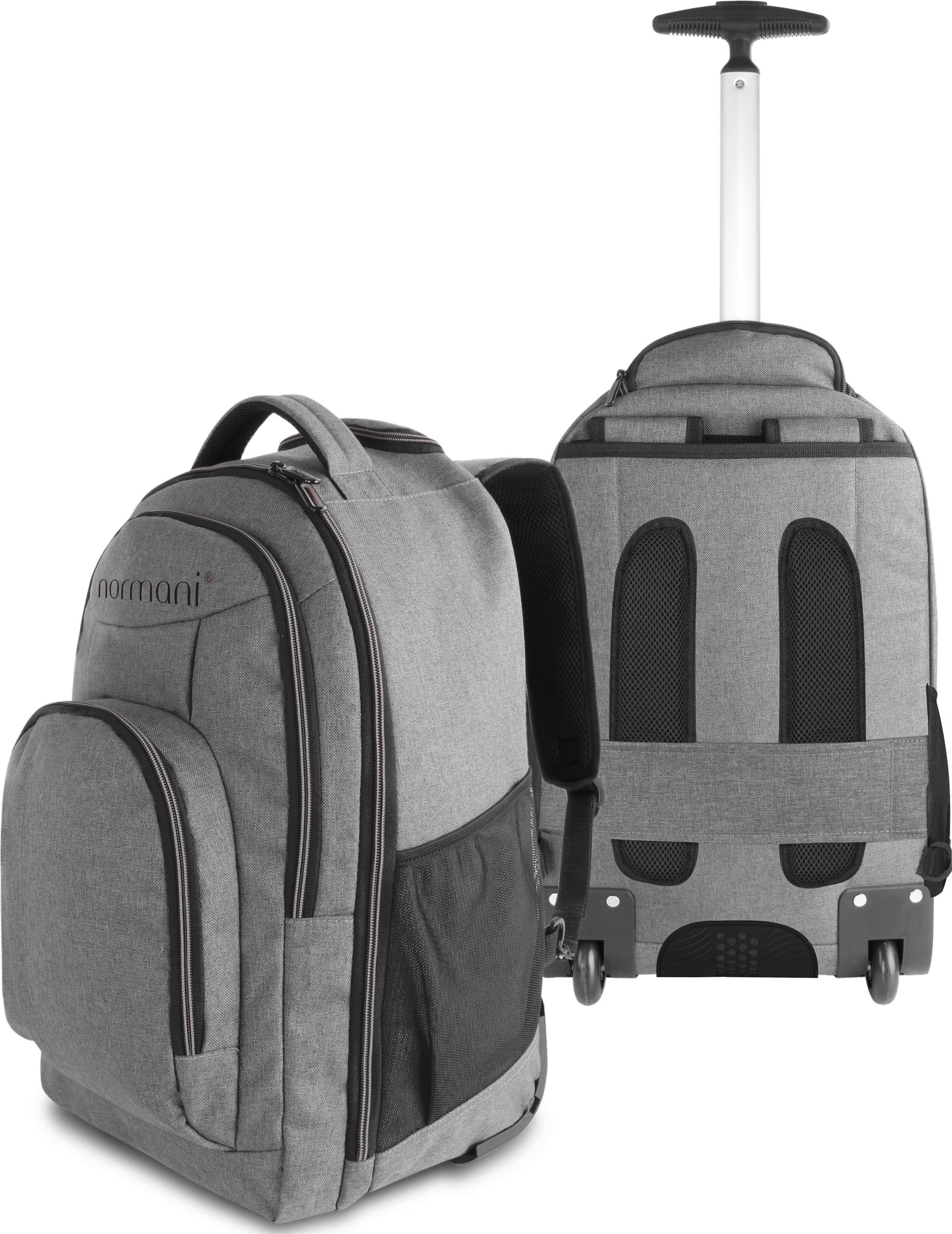 normani Reisetasche Rucksack mit Trolleyfunktion 30 Liter Yori, Trolley-Rucksack mit Rollen