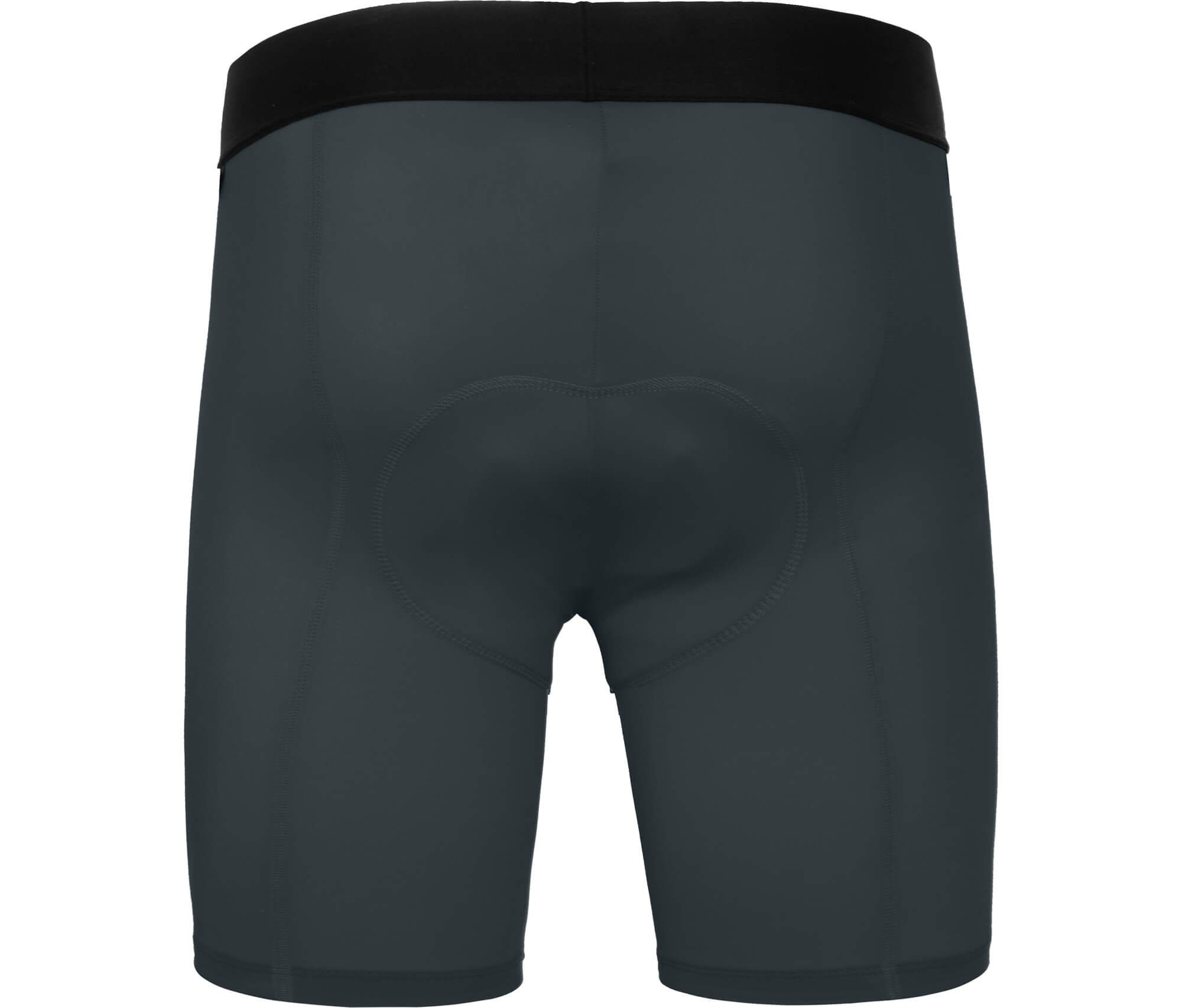 Fahrradhose MIKELI COMFORT (mit Sitzpolster) Herren Fahrrad Unterhose, bielastisch, komfortabel, Normalgrößen, dunkel grau
