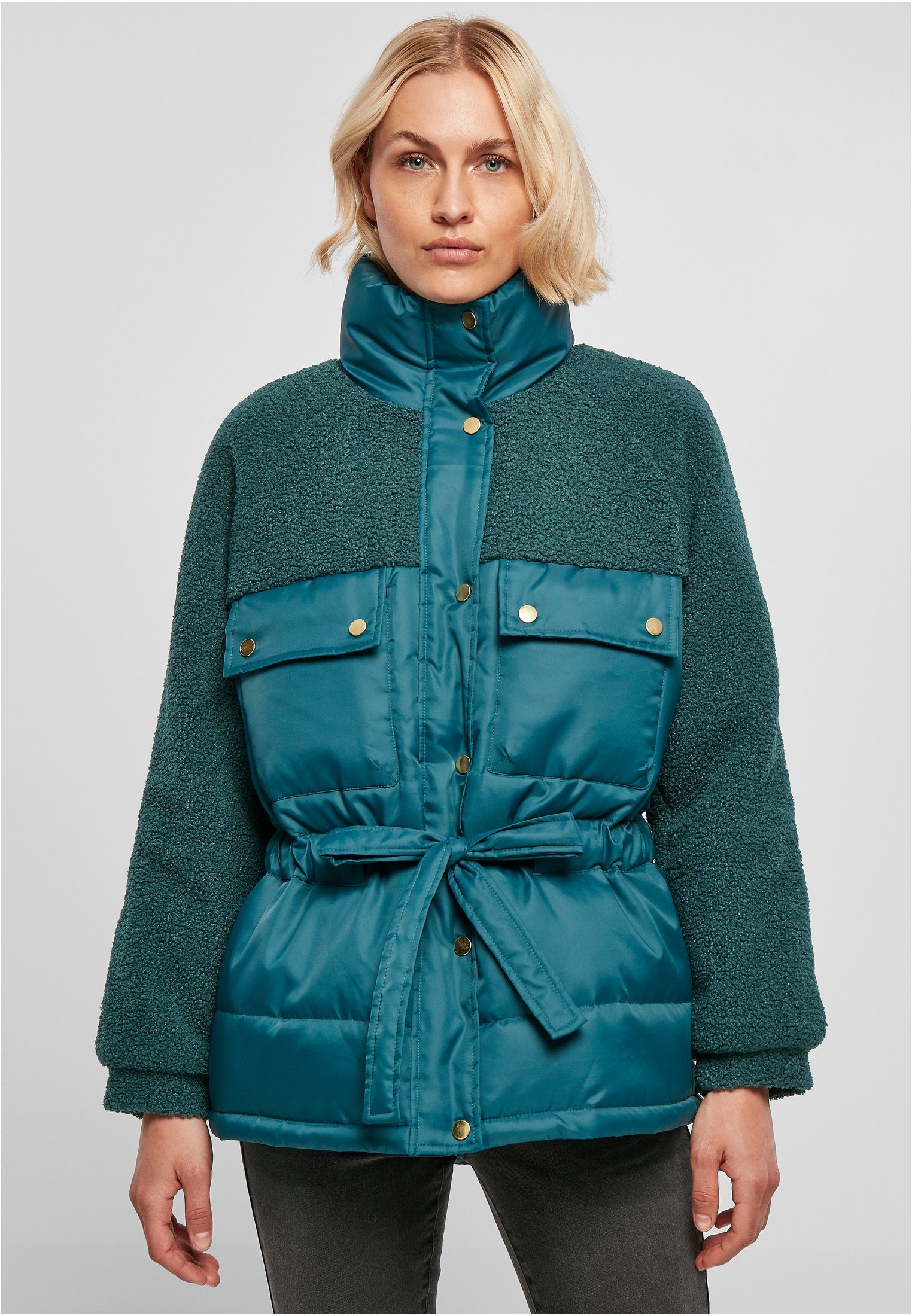 Sherpa Jacket jasper Mix Ladies CLASSICS (1-St) Damen Winterjacke URBAN Puffer