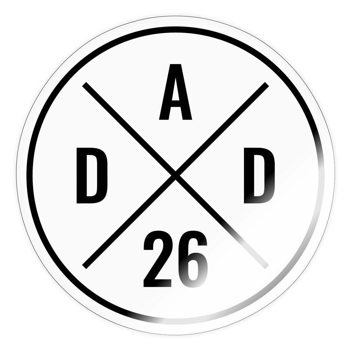 Spreadshirt Aufkleber Dad 2026 Modernes Papa Logo Geschenk Sticker Aufkleber