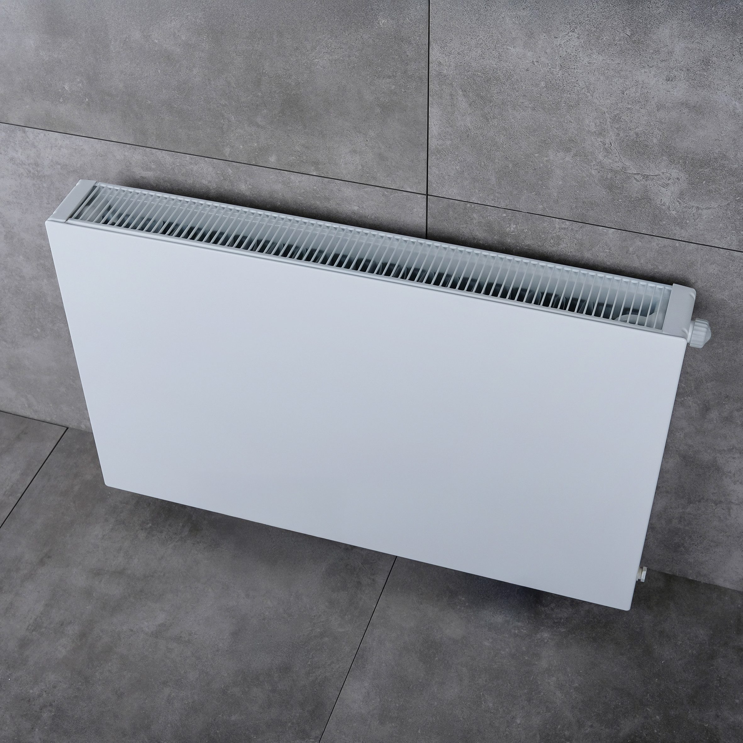 Belrad Heizkörper Verkleidung Planplatte magnetisch weiß glatte Front aus Edelstahl, einfache Montage für Rippenheizkörper, in vielen verschiednen Größen
