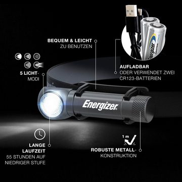 Energizer Stirnlampe High Lumen Hybrid Powered Kopflampe 1.000 Lumen