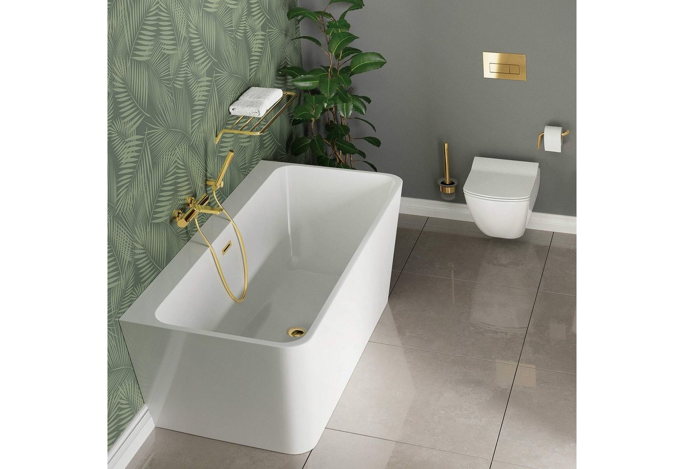 Thumbnail - TRIZERATOP Handbrause Dusche-Handbrause, 1-Funktion Regen Gold