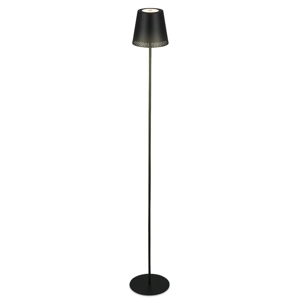 Briloner Leuchten Stehlampe 1438015, Dimmfunktion, LED fest integriert, 2700K - Extra-Warmweiß, 5m, USB, mit Kabelschalter, einmalig kürzbar, IP20
