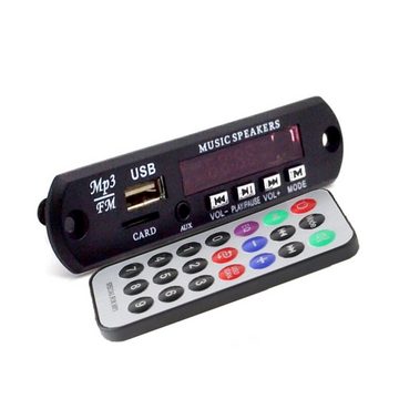Retoo Auto Bluetooth Decoder USB TF MP3 FM Audio Board Car Wireless 12V MP3-Player (Bluetooth, Anschlüsse: USB, Micro SD, USB, AUX IN, Fernbedienung, Empfänger FM)