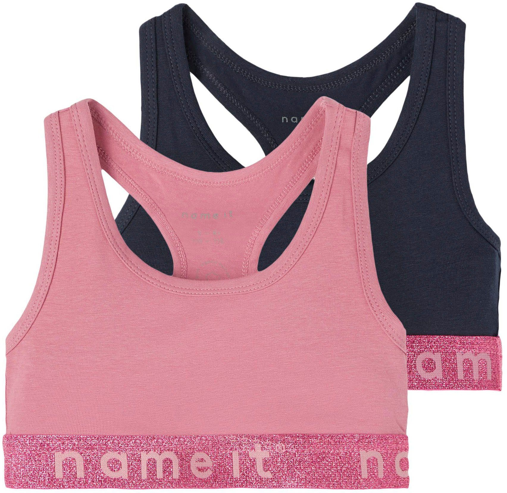 Name It Bustier (Packung, TOP NKFSHORT 2P heather rose 2-tlg)