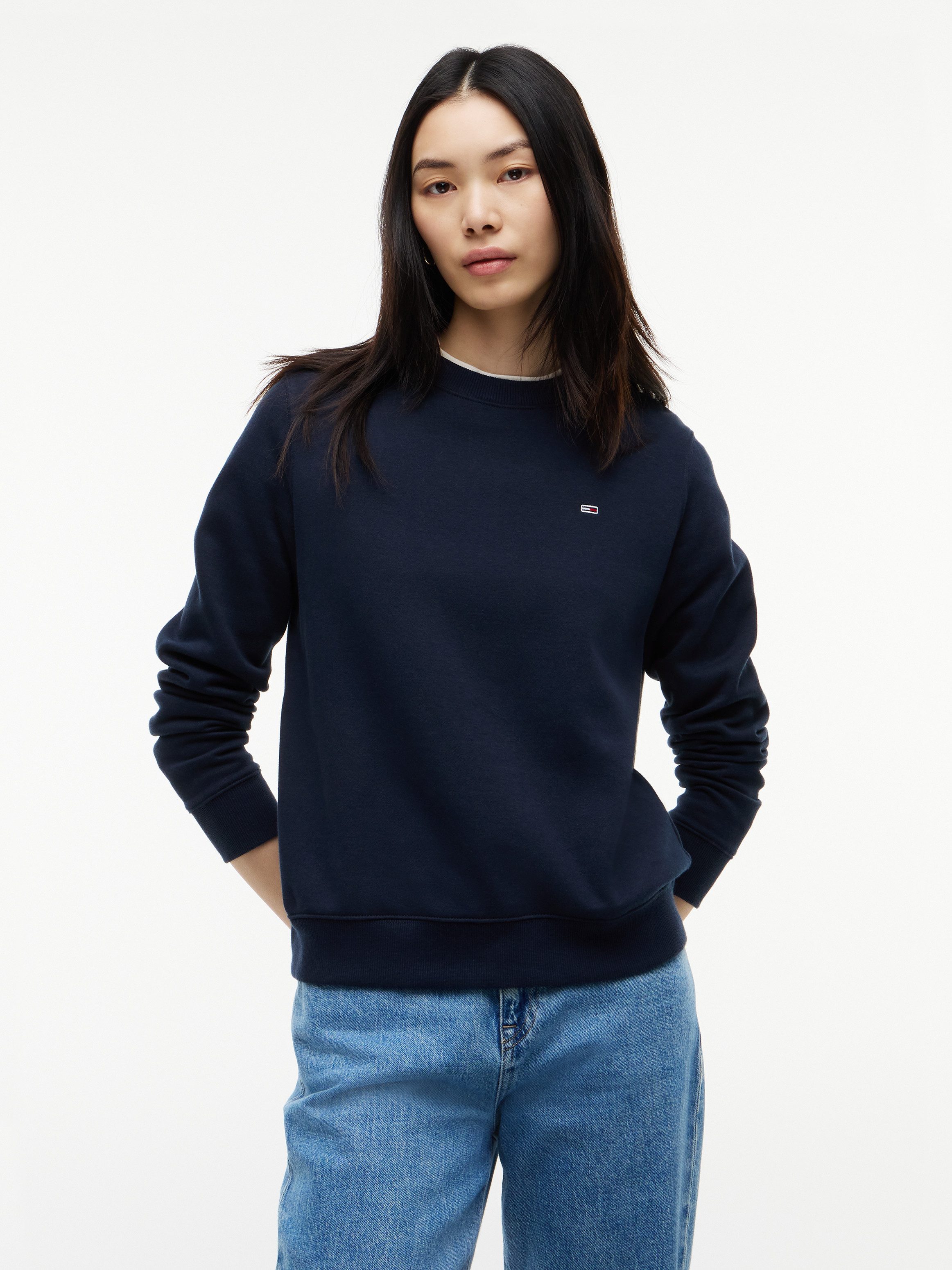 Tommy Jeans Sweatshirt TJW REG S FLAG CREW mit Logostickerei, Regular Fit