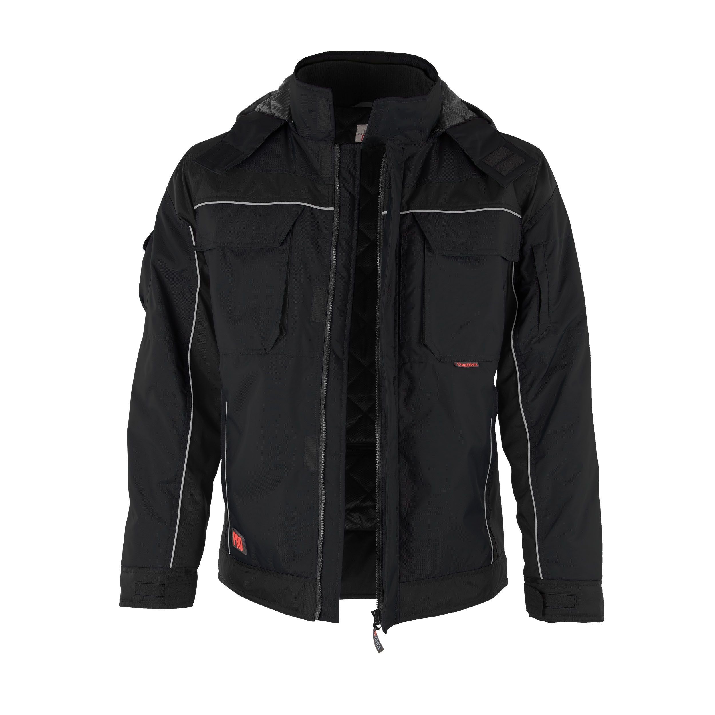 Winterjacke wetterfeste PROfi Outdoorjacke - wärmende Arbeitsjacke mit 8 Taschen