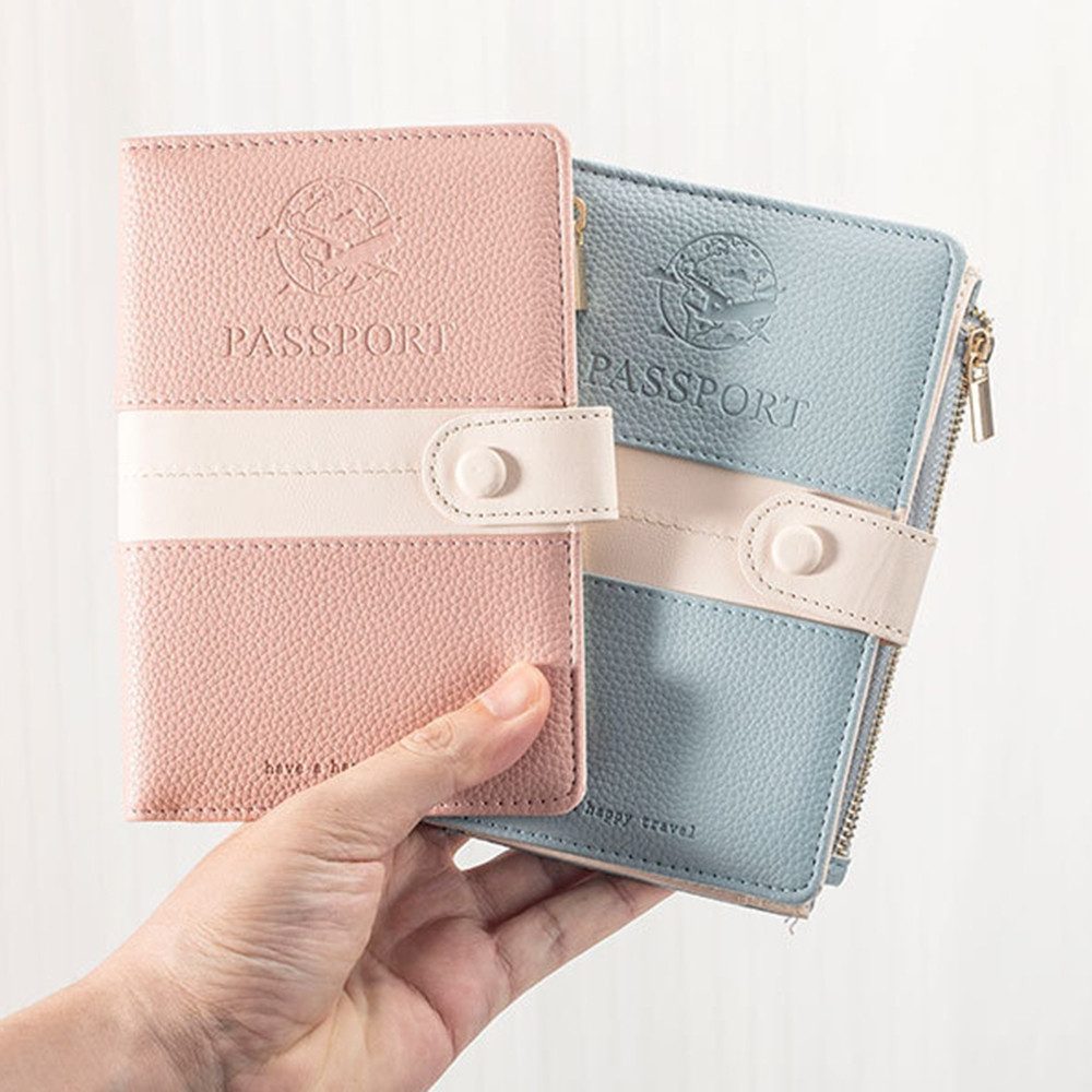 Coonoor Brieftasche Reisepass Hülle mit RFID-Schutz, Travel Wallet mit Reißverschluss, Organizer für Kreditkarten, Ausweis & Reisedokumente – Bild 5 von 5