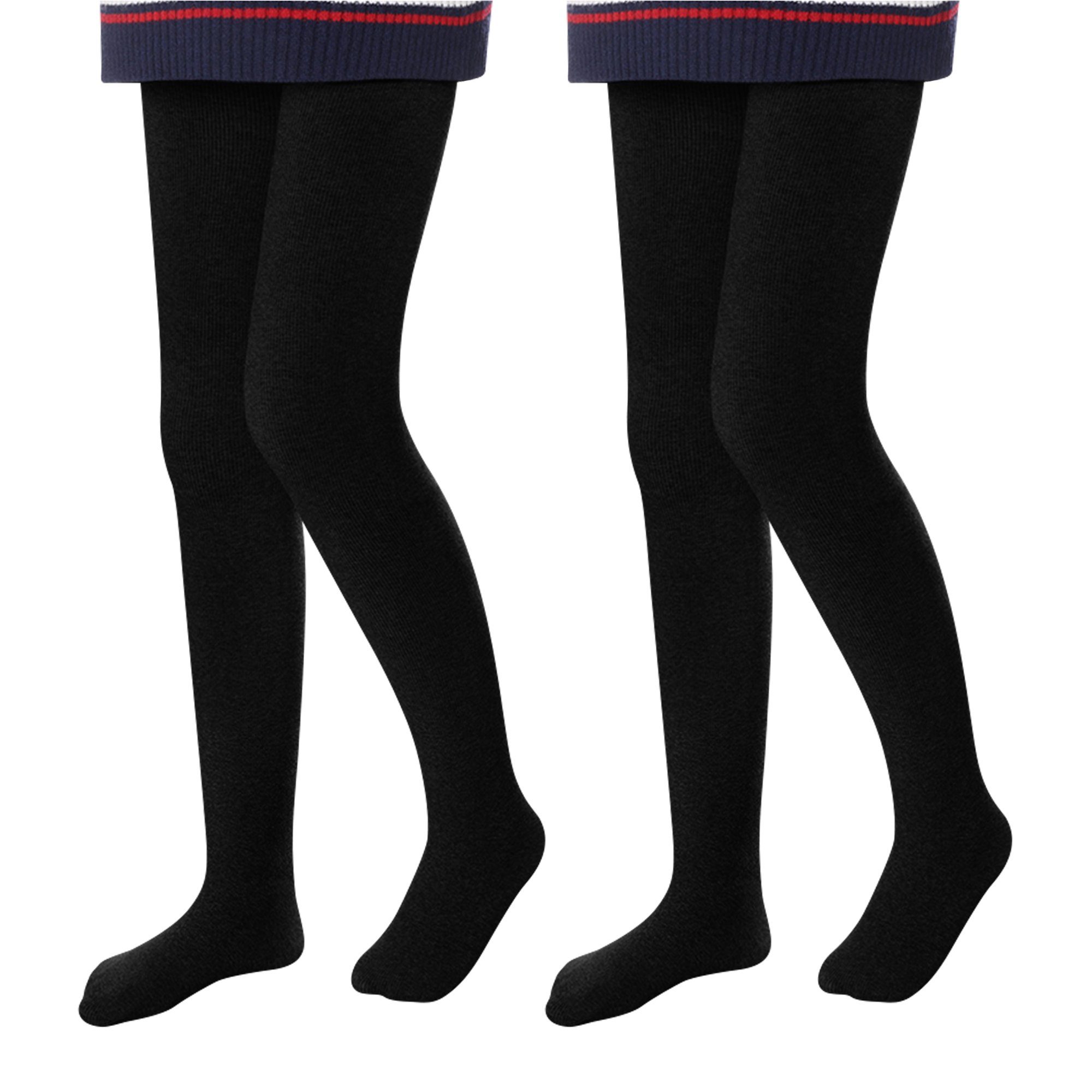L&K-II Thermostrumpfhose 4611 (1/2/3er-Pack 1 St) Thermostrumpfhose Mädchen mit Innenfutter blickdichte Kuschel