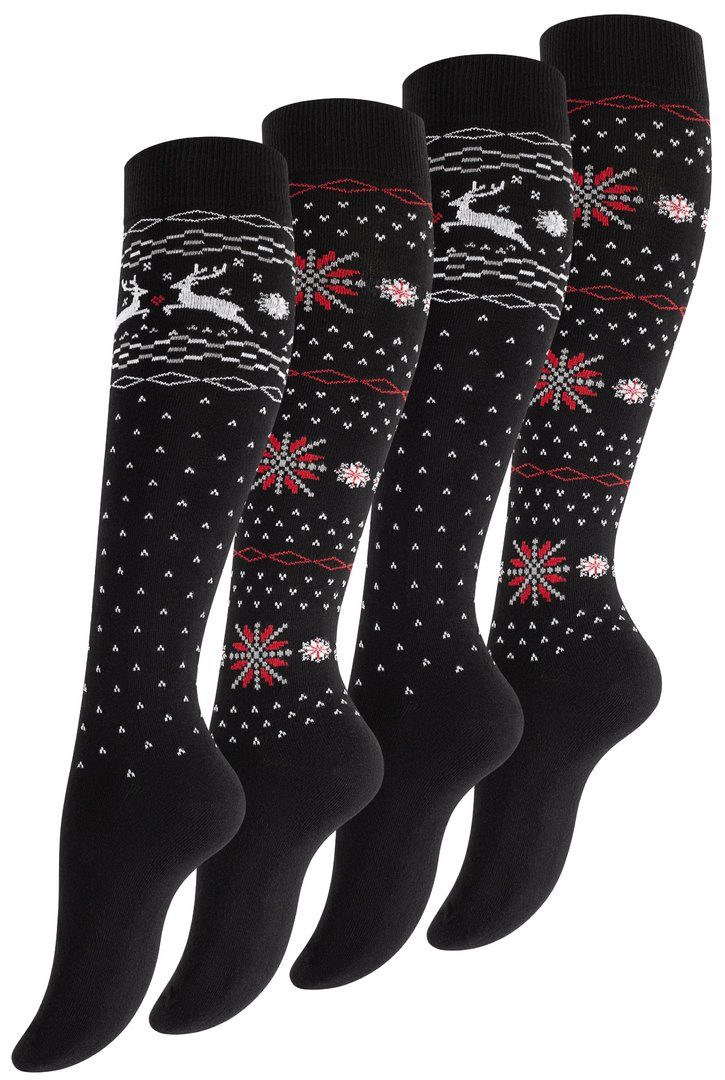 Yenita® Kniestrümpfe (4-Paar) in angenehmer Baumwollqualität günstig online kaufen
