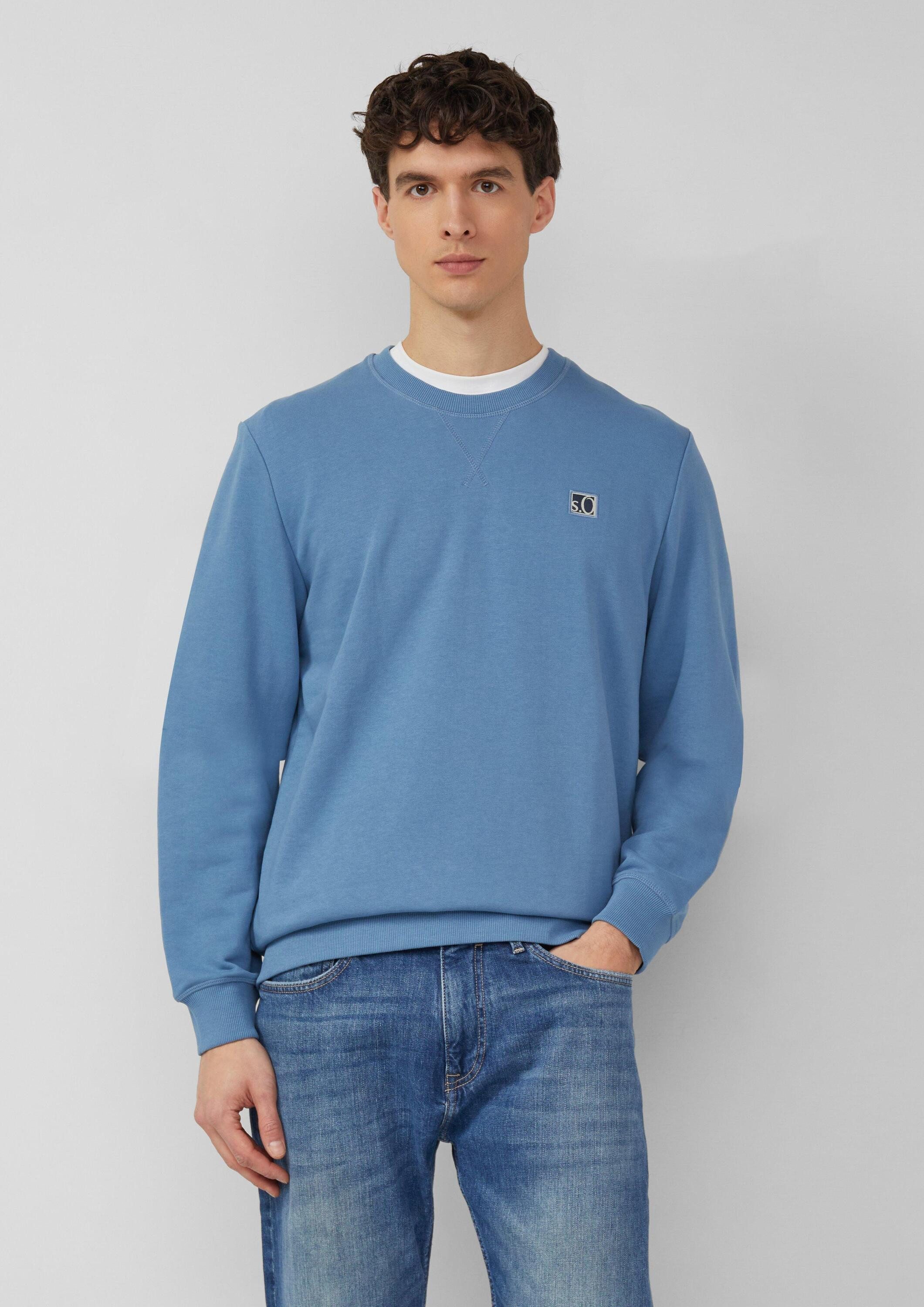 s.Oliver Sweatshirt Sweatshirt Weiches Sweatshirt aus Baumwollmix mit Crew Neck