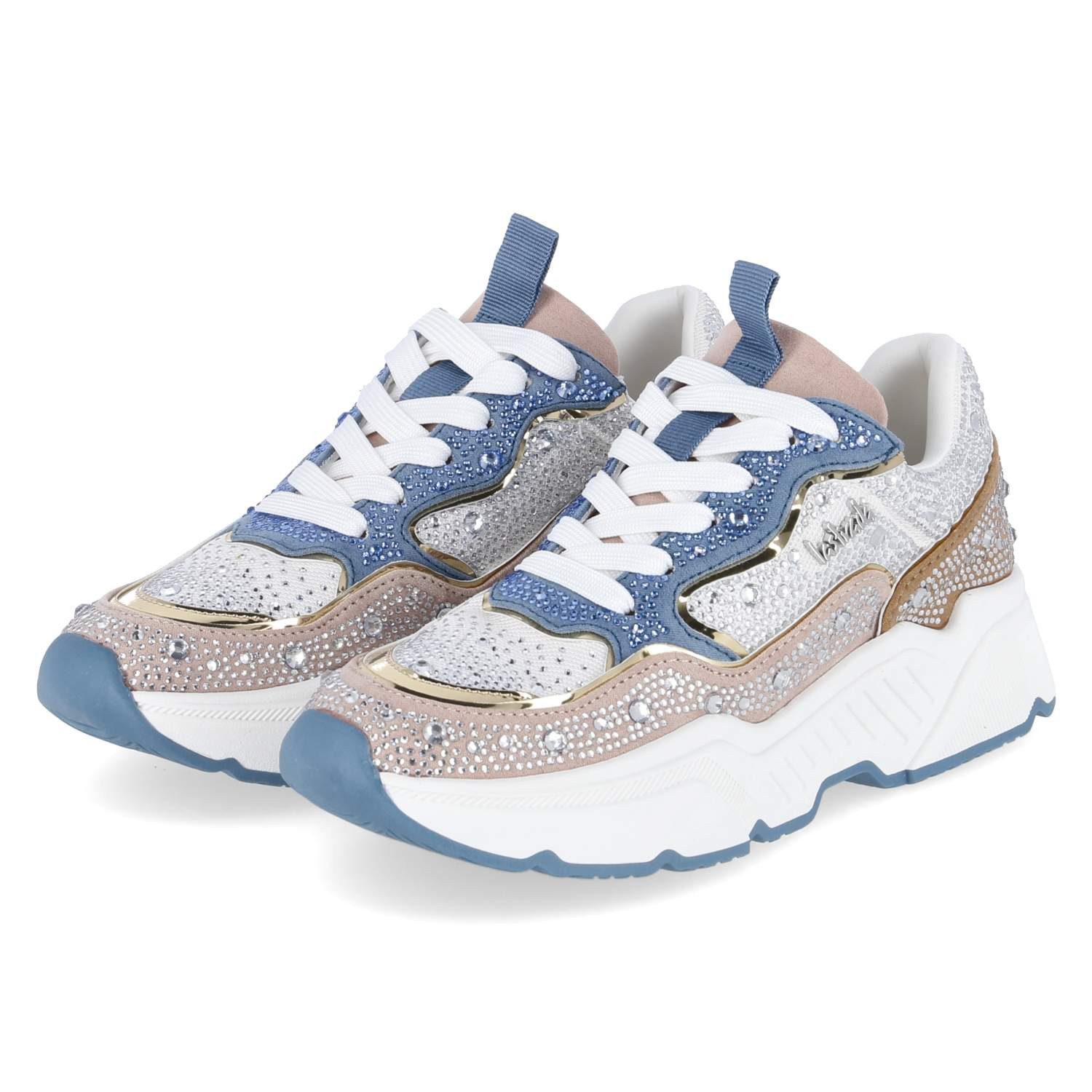 La Strada La Strada 2211242 5022 Damen Textil & Synthetik beige-kombi Schnürschuh