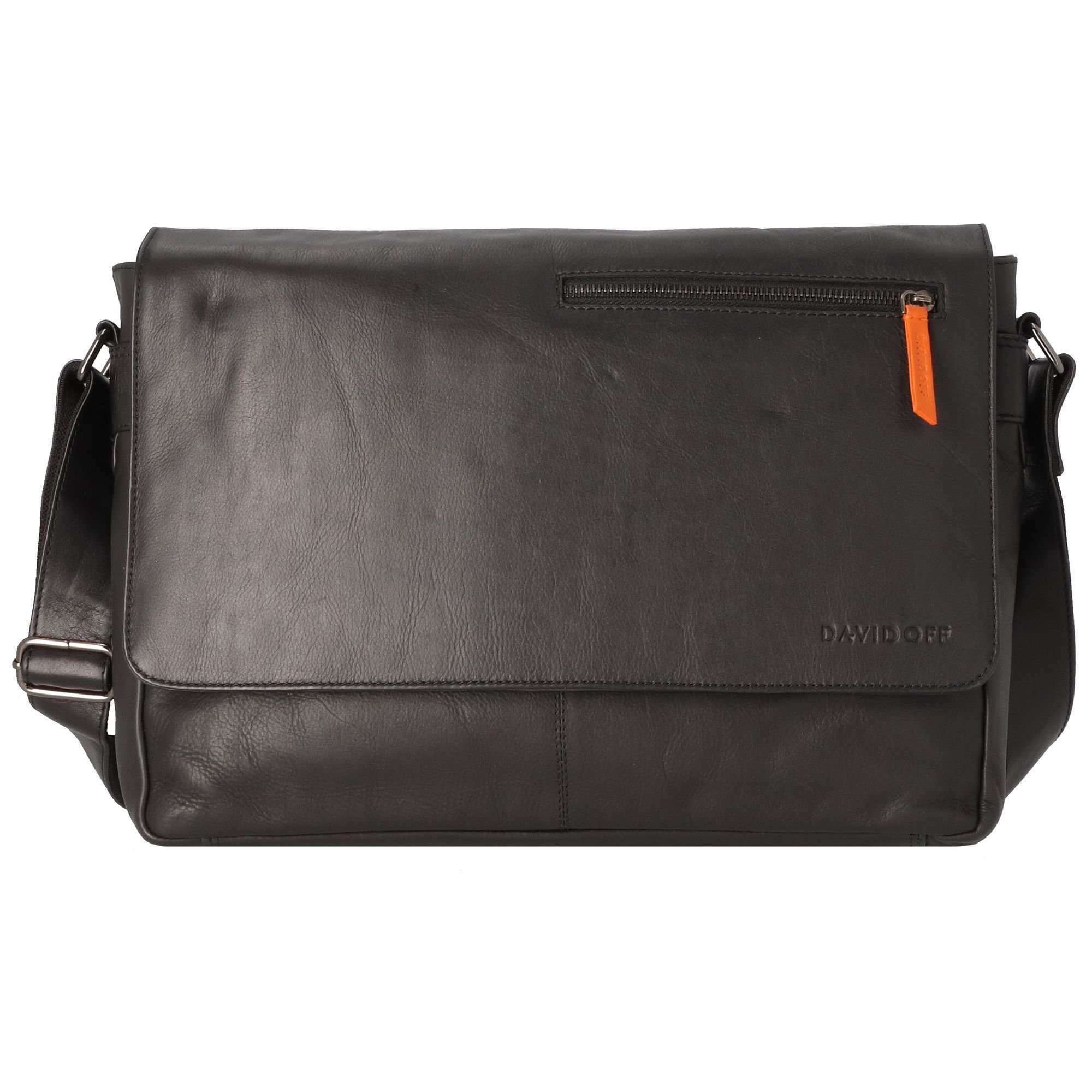 DAVIDOFF Messenger Bag Essentials, Leder black