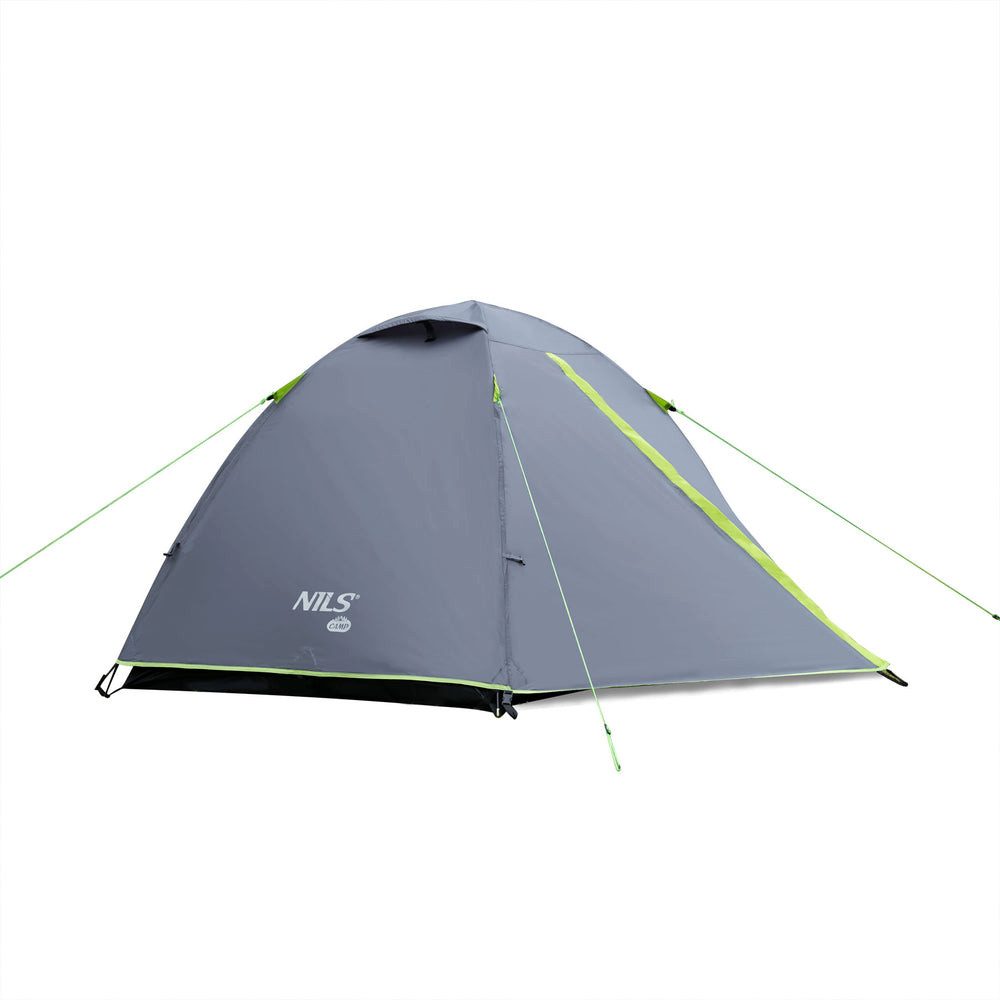 NILS CAMP Igluzelt Kuppelzelt Campingzelt Trekkingzelt, Personen: 3 (Spar-Set, 1 tlg., 270 x 150 cm leicht), wasserdicht, 2 Eingänge, UV-Schutz, leicht