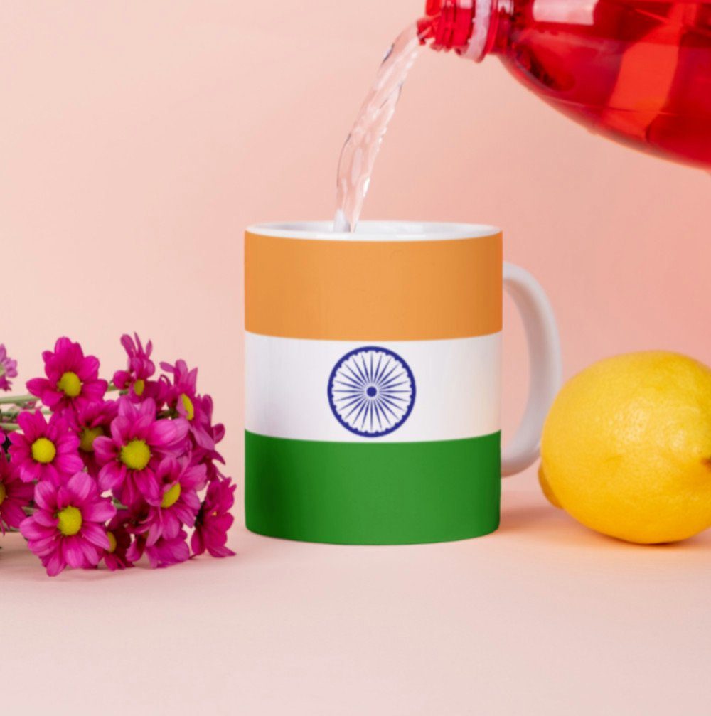 Tinisu Tasse Indien Kaffeetasse Flagge Becher Pot Kaffee IN Tasse Coffeecup